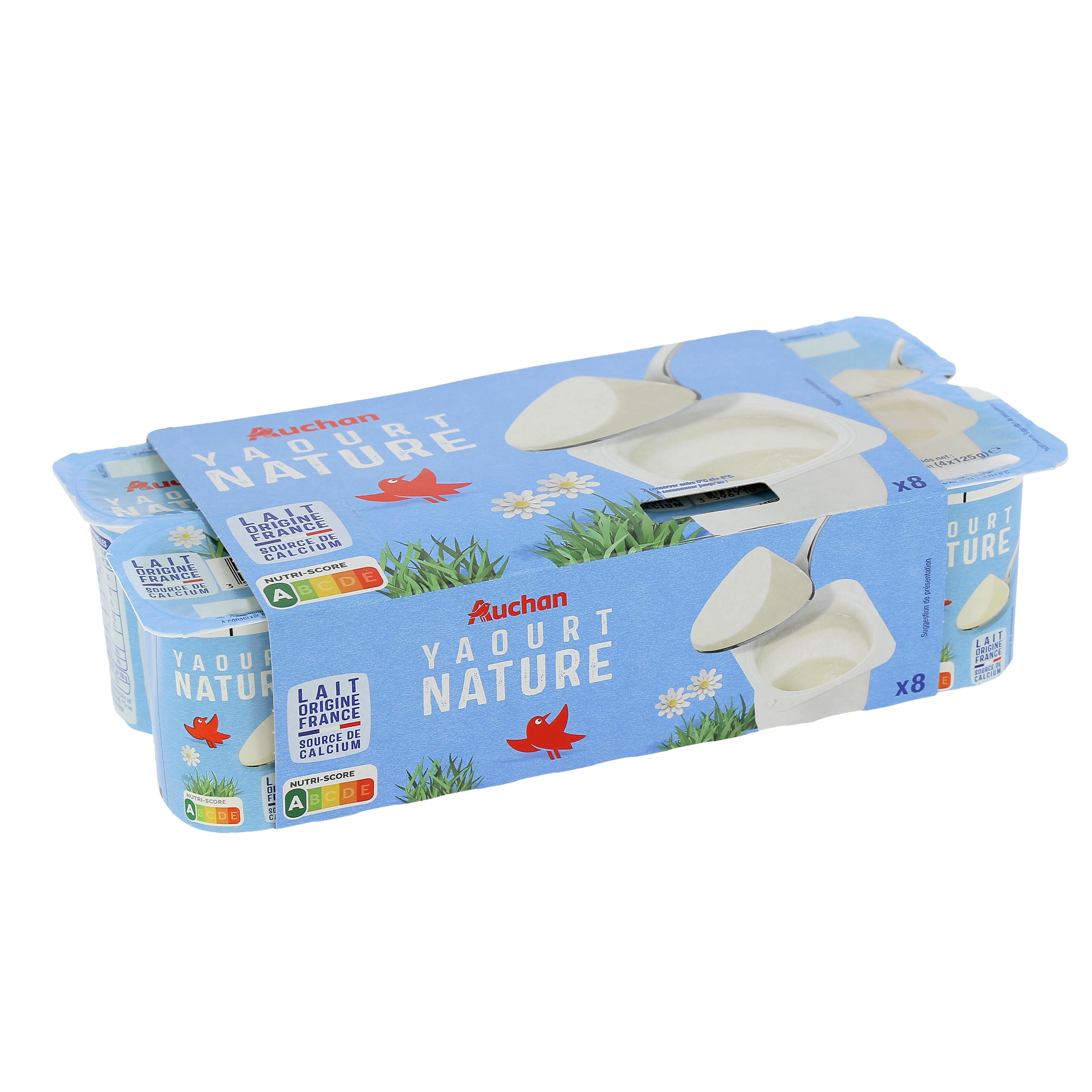 Voir la diapositive 3 : AUCHAN Yaourt nature 8x125g