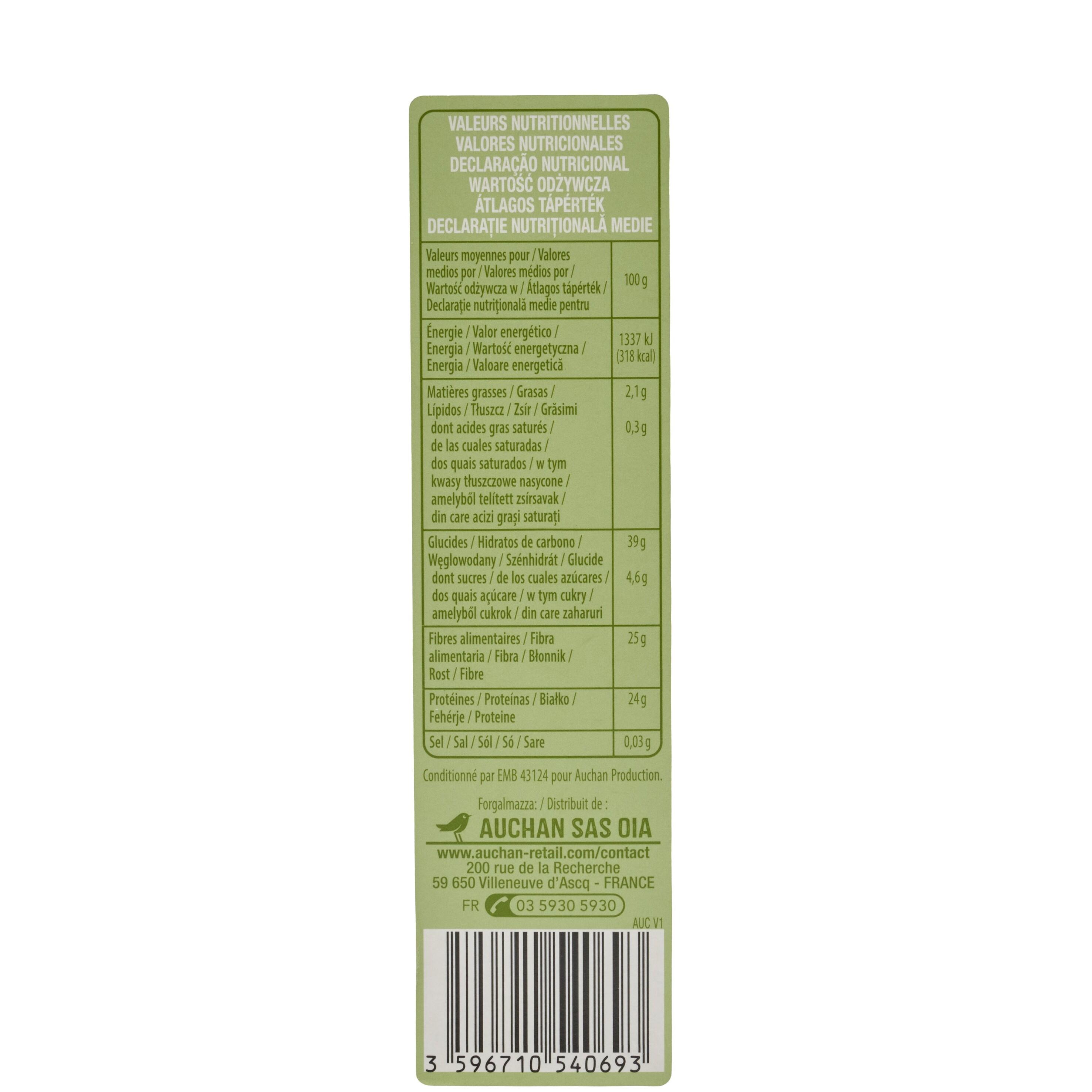 Voir la diapositive 2 : AUCHAN Haricots coco 500g