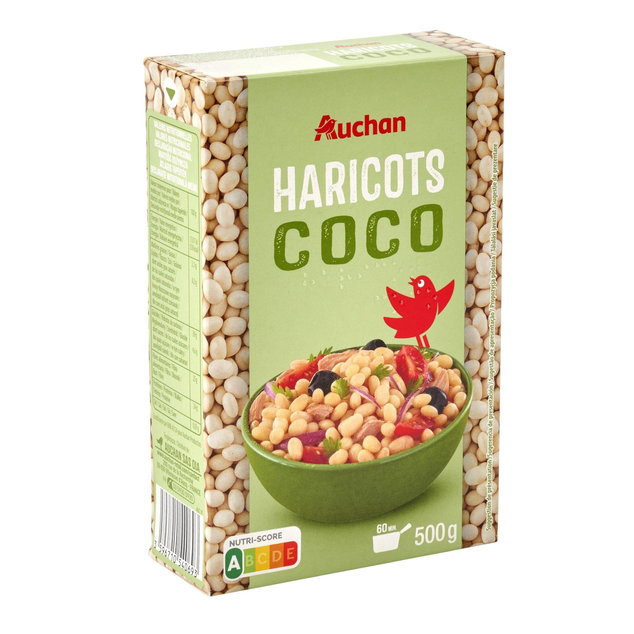 Voir la diapositive 4 : AUCHAN Haricots coco 500g