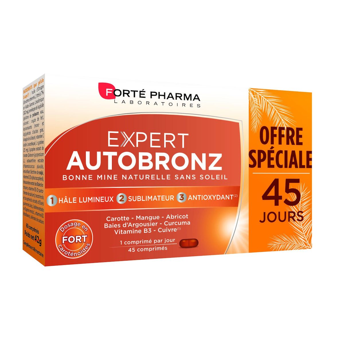 FORTE PHARMA Comprimés autobronzants 45 comprimés