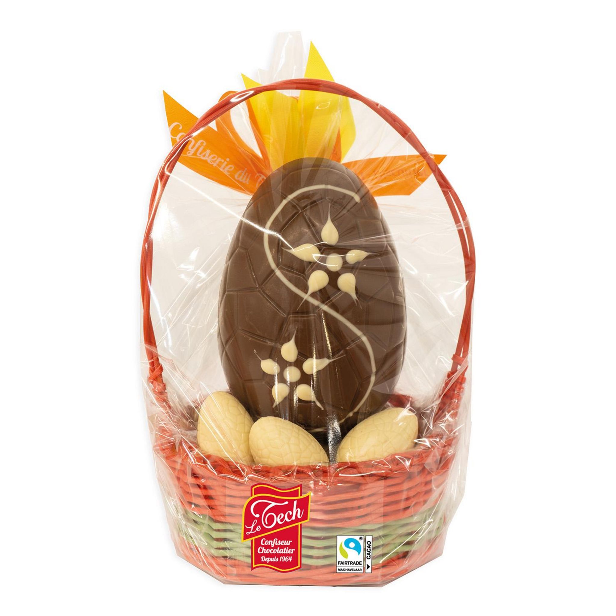 LE TECH Chocolat au lait et blanc moulage oeuf 200g