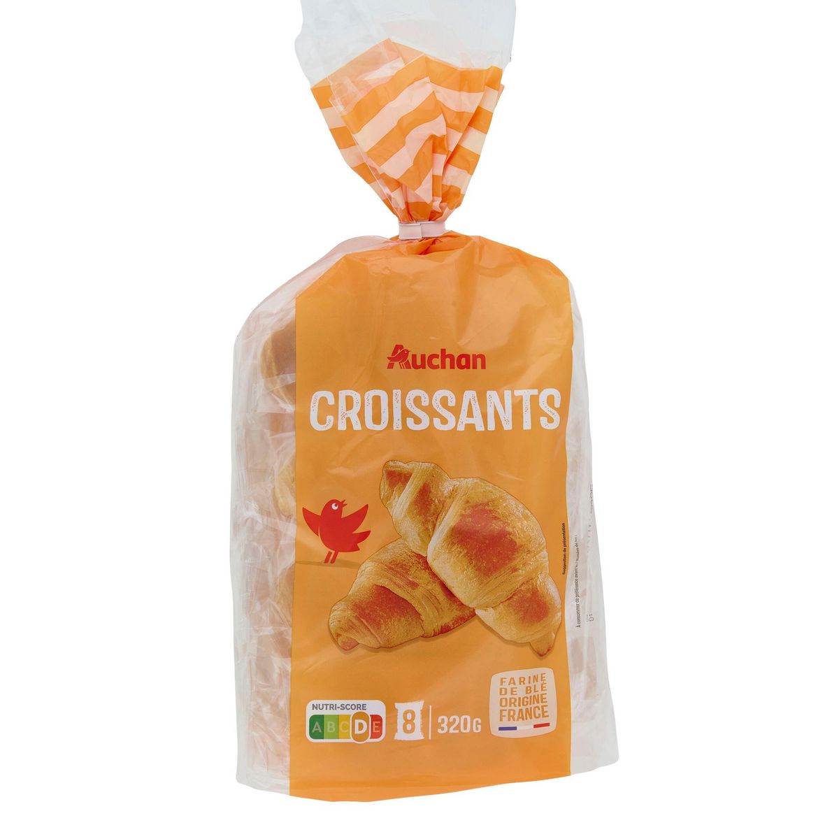 AUCHAN Croissants sachets individuels 8 croissants 320g