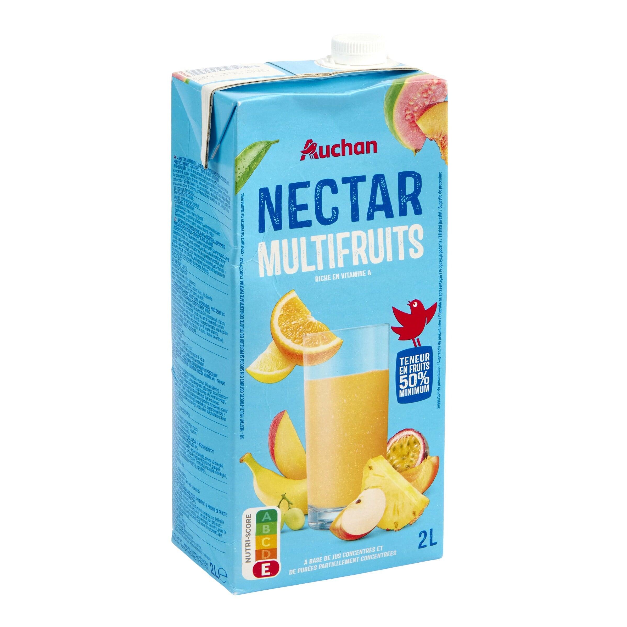 Voir la diapositive 5 : AUCHAN Nectar multifruits brique 2l