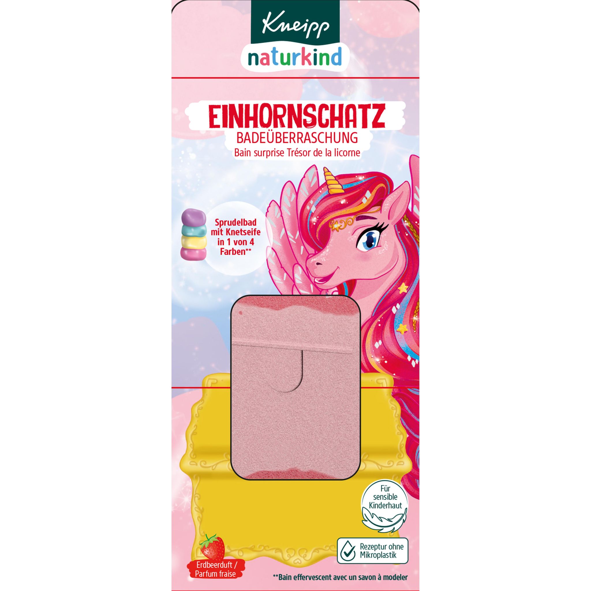 KNEIPP Bombe de bain trésor de la licorne parfum fraise 216g
