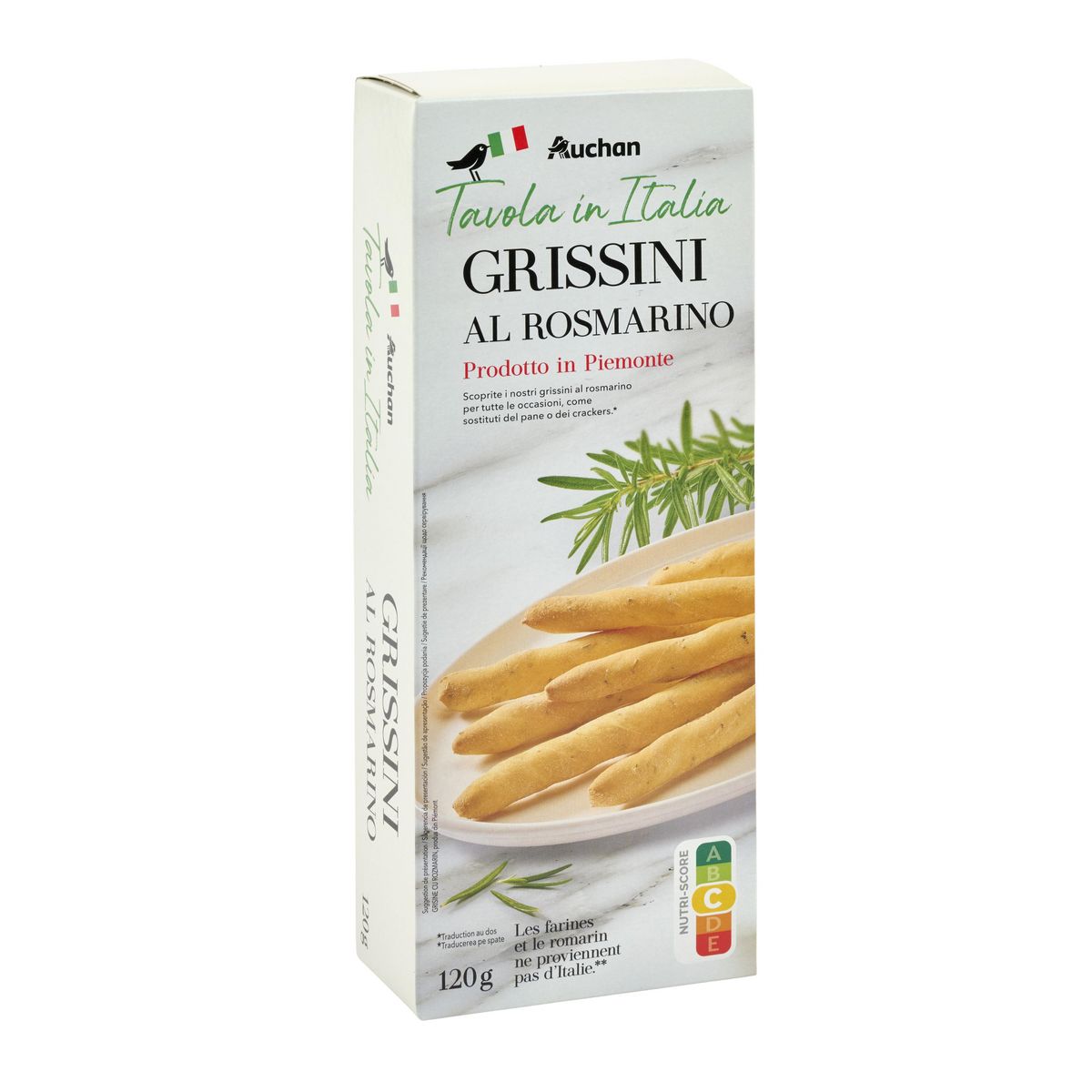 AUCHAN TAVOLA IN ITALIA Gressins au romarin 120g