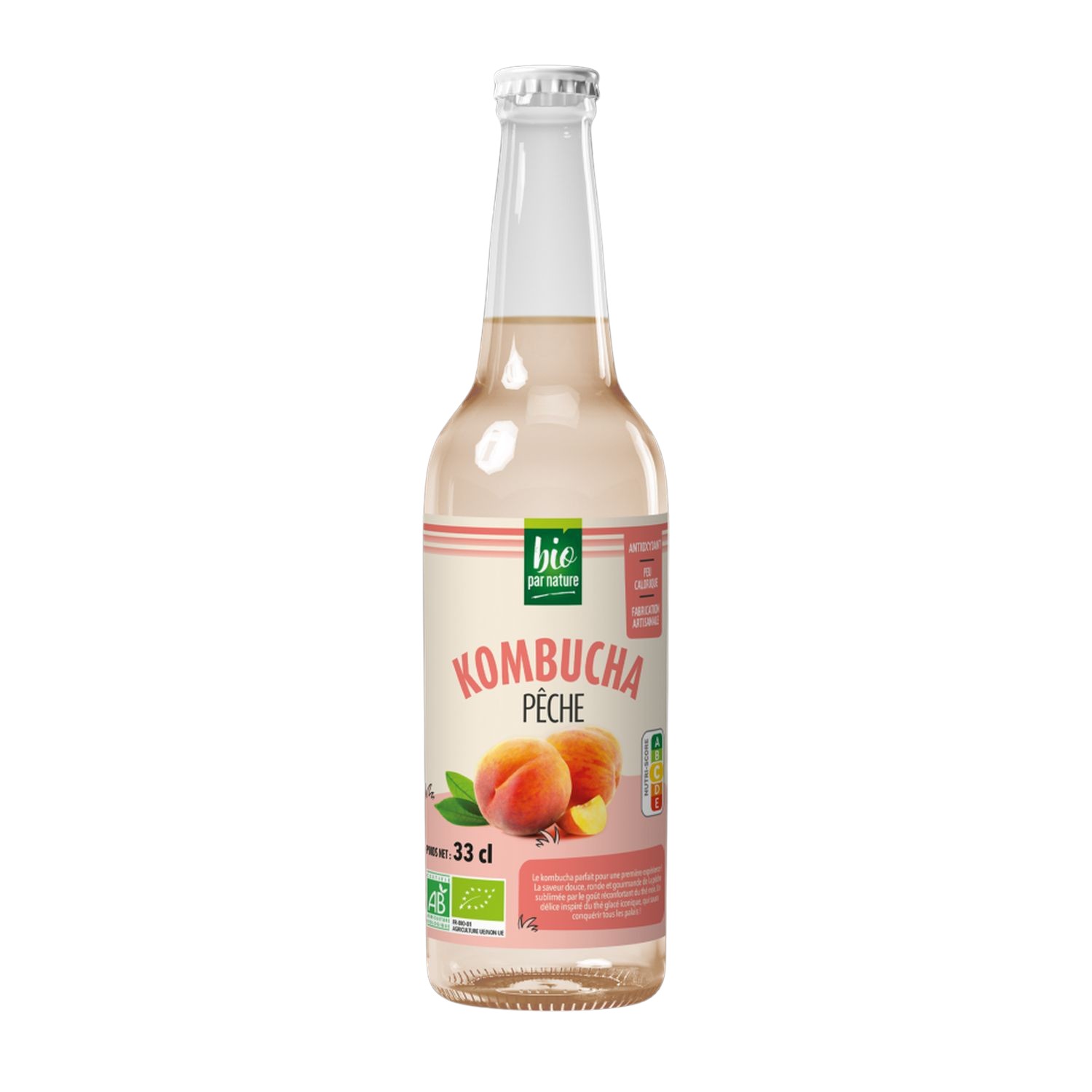 BIO PAR NATURE Kombucha à la pêche bio 33cl