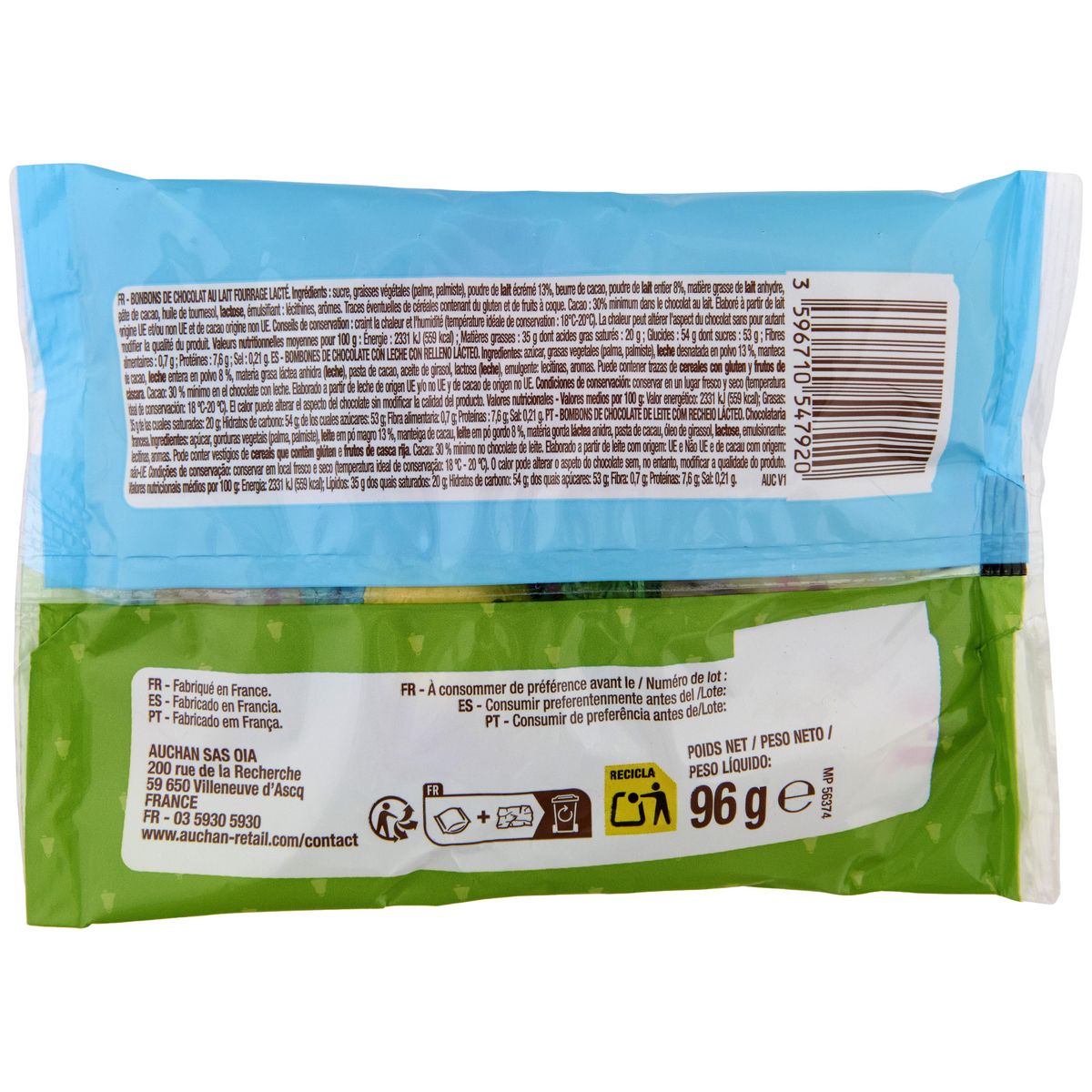 VENDOME Figurines au chocolat au lait coussin 96g