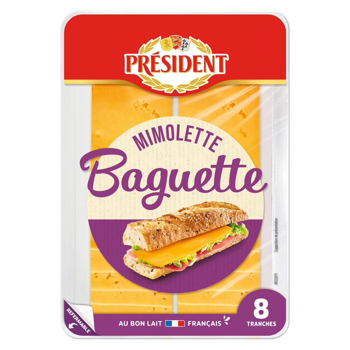 PRESIDENT Tranches Baguette Mimolette 120g pas cher - Auchan.fr