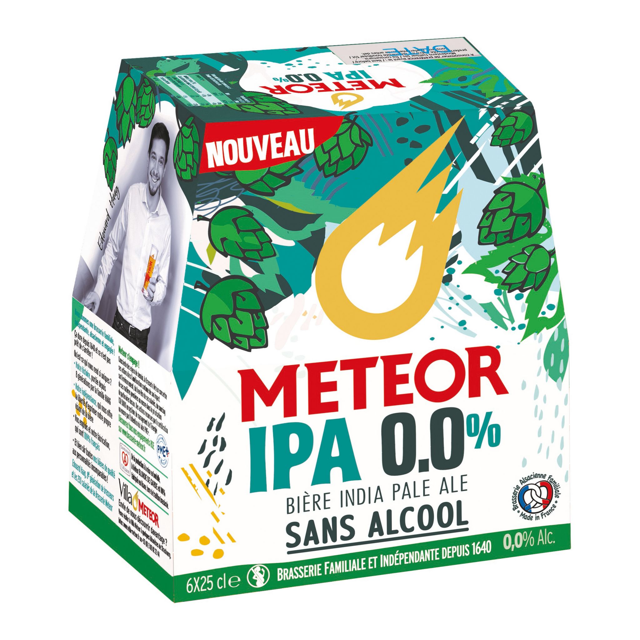 METEOR Bière IPA sans alcool 0.0% bouteilles 6x25cl
