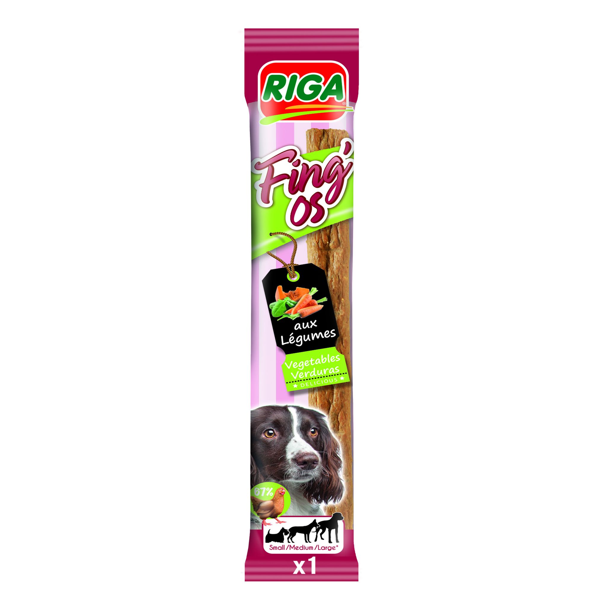 RIGA Fing'os aux légumes pour chien 1 pièce 12g
