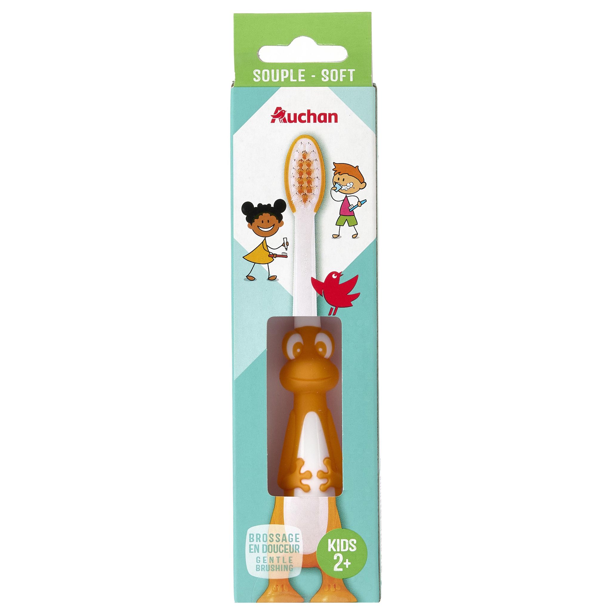 AUCHAN Brosse à dents kids 2+ grenouille souple 1 pièce