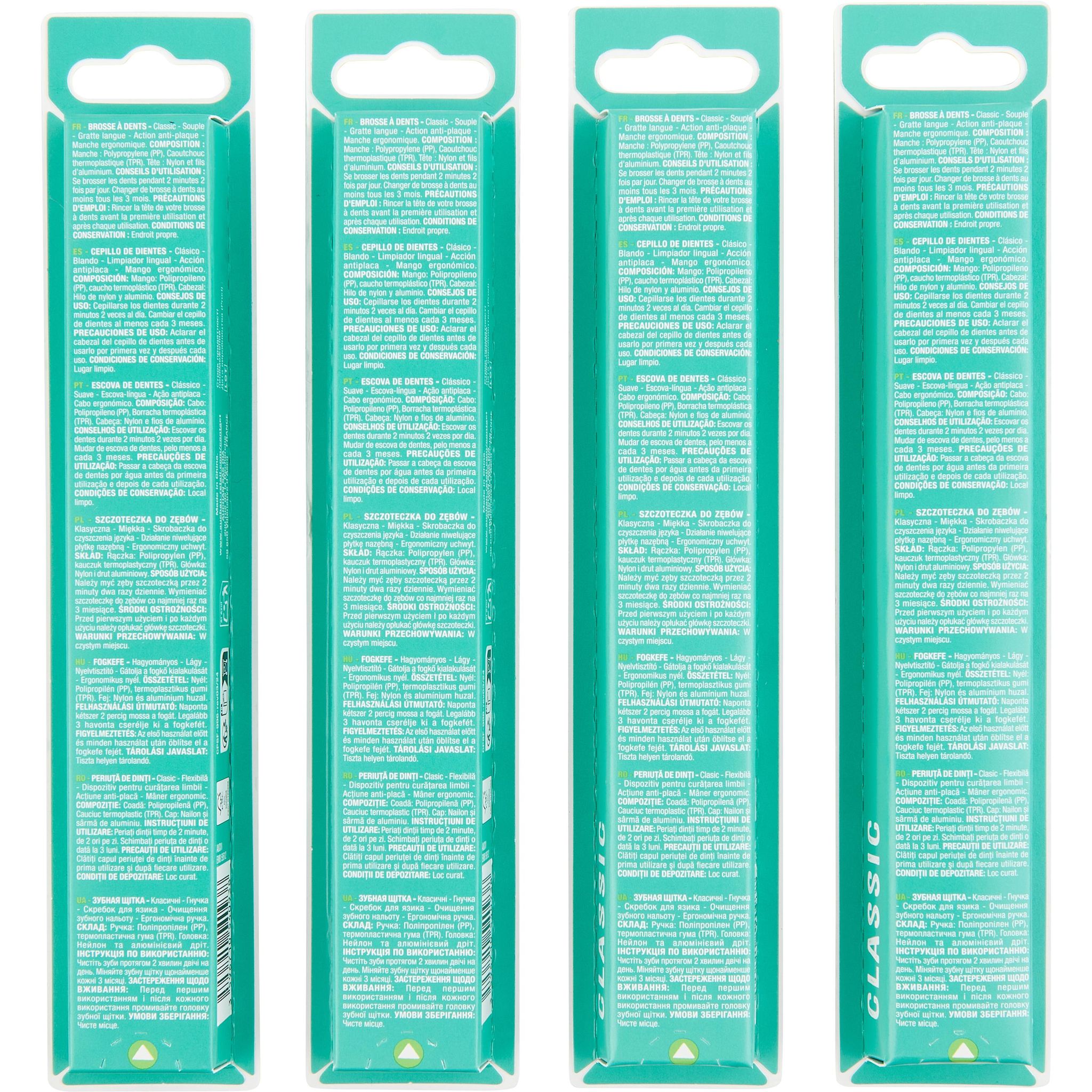 Voir la diapositive 2 : AUCHAN Brosse à dents classic souple 1 pièce