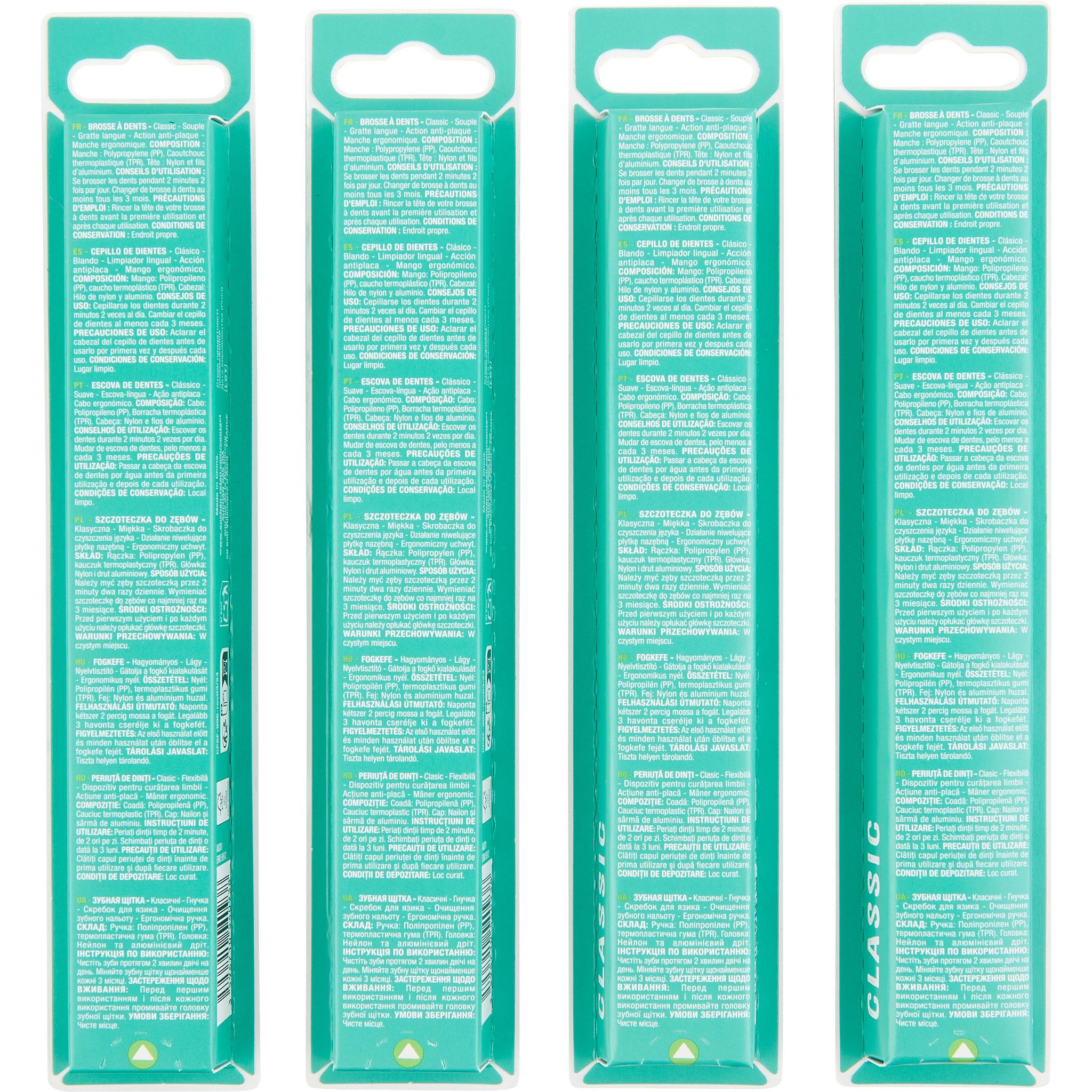 Voir la diapositive 3 : AUCHAN Brosse à dents classic souple 1 pièce