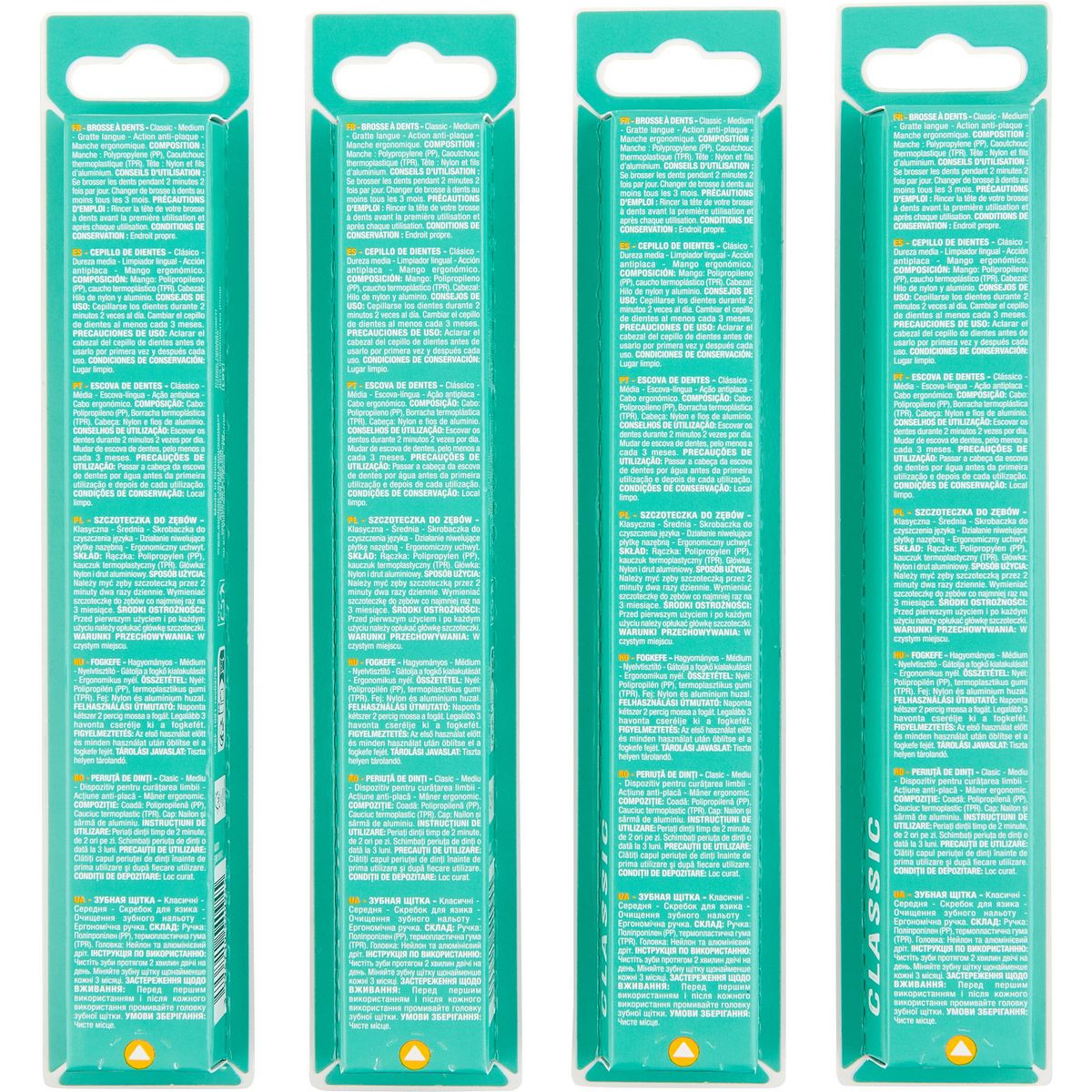 AUCHAN Brosses à dents classic medium 1 pièce
