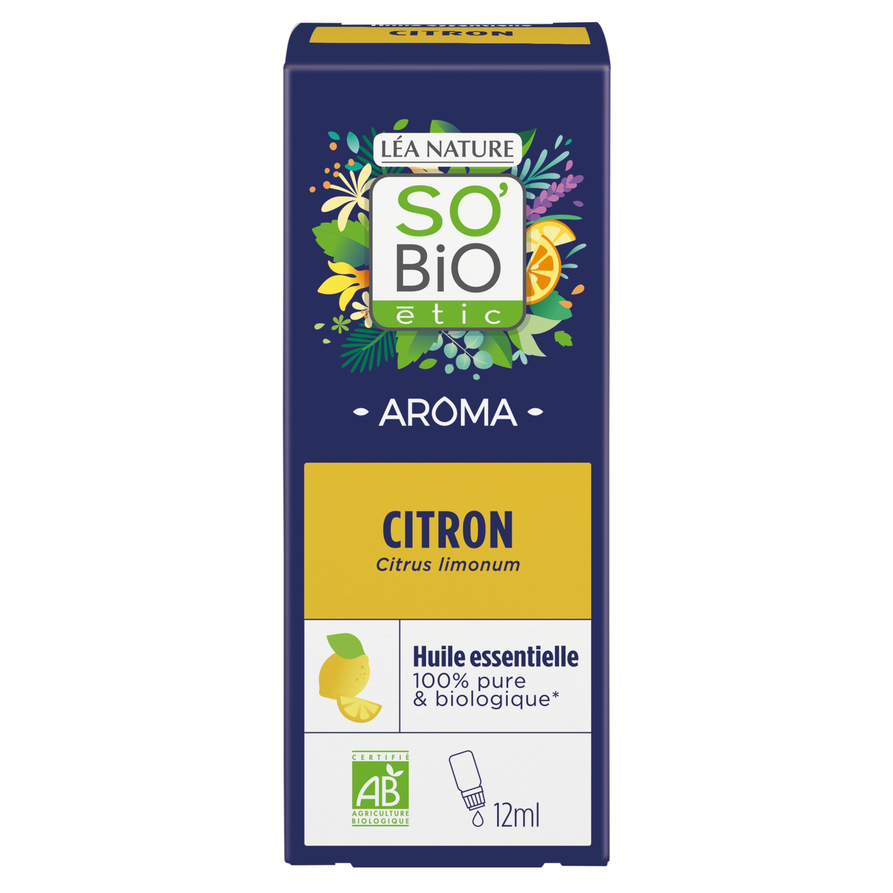 SO BIO ETIC Huile essentielle biologique au citron 12ml