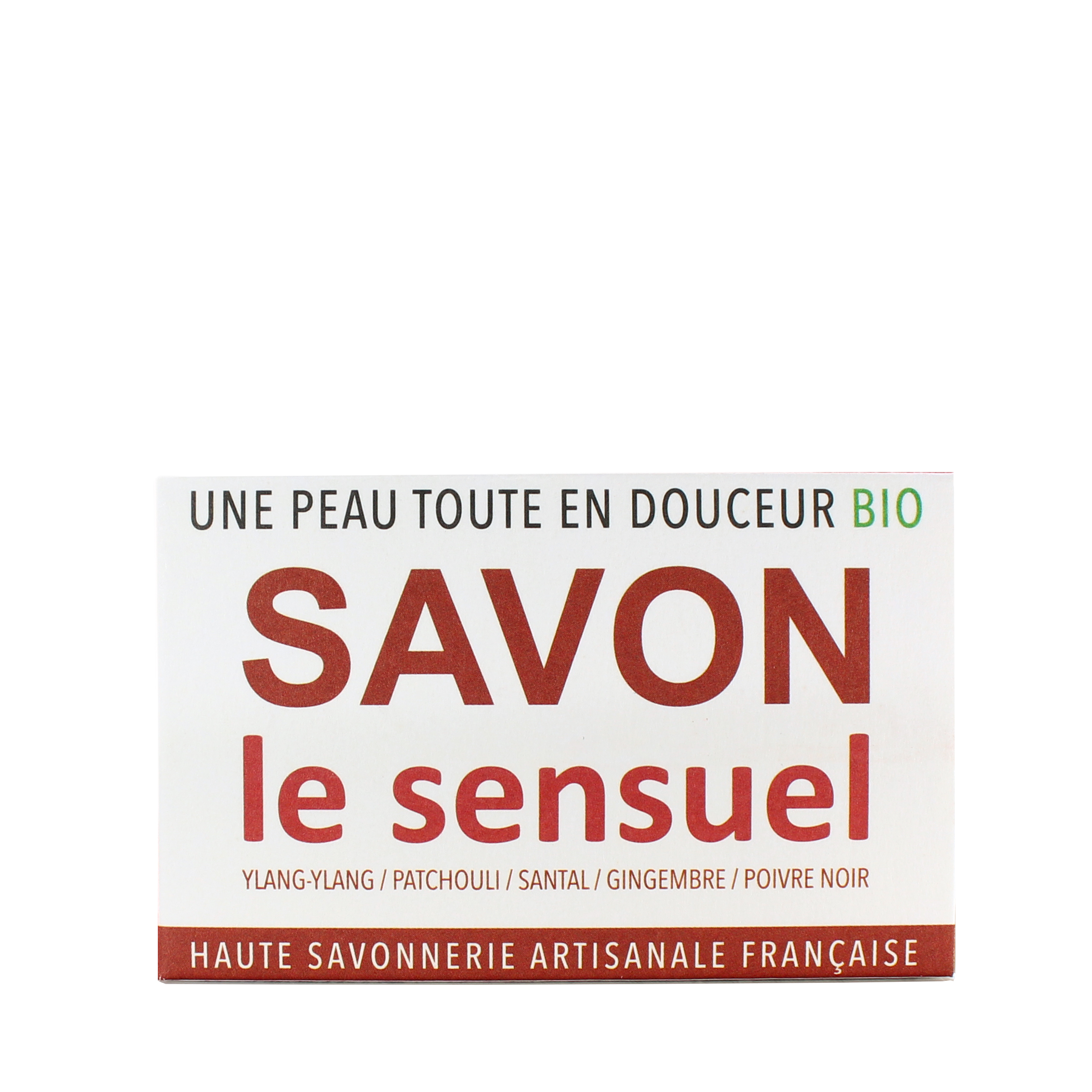 GAIIA Savon le sensuel ylang-ylang , patchouli , santal , gingembre , poivre noir haute savonnerie artisanale française 100g
