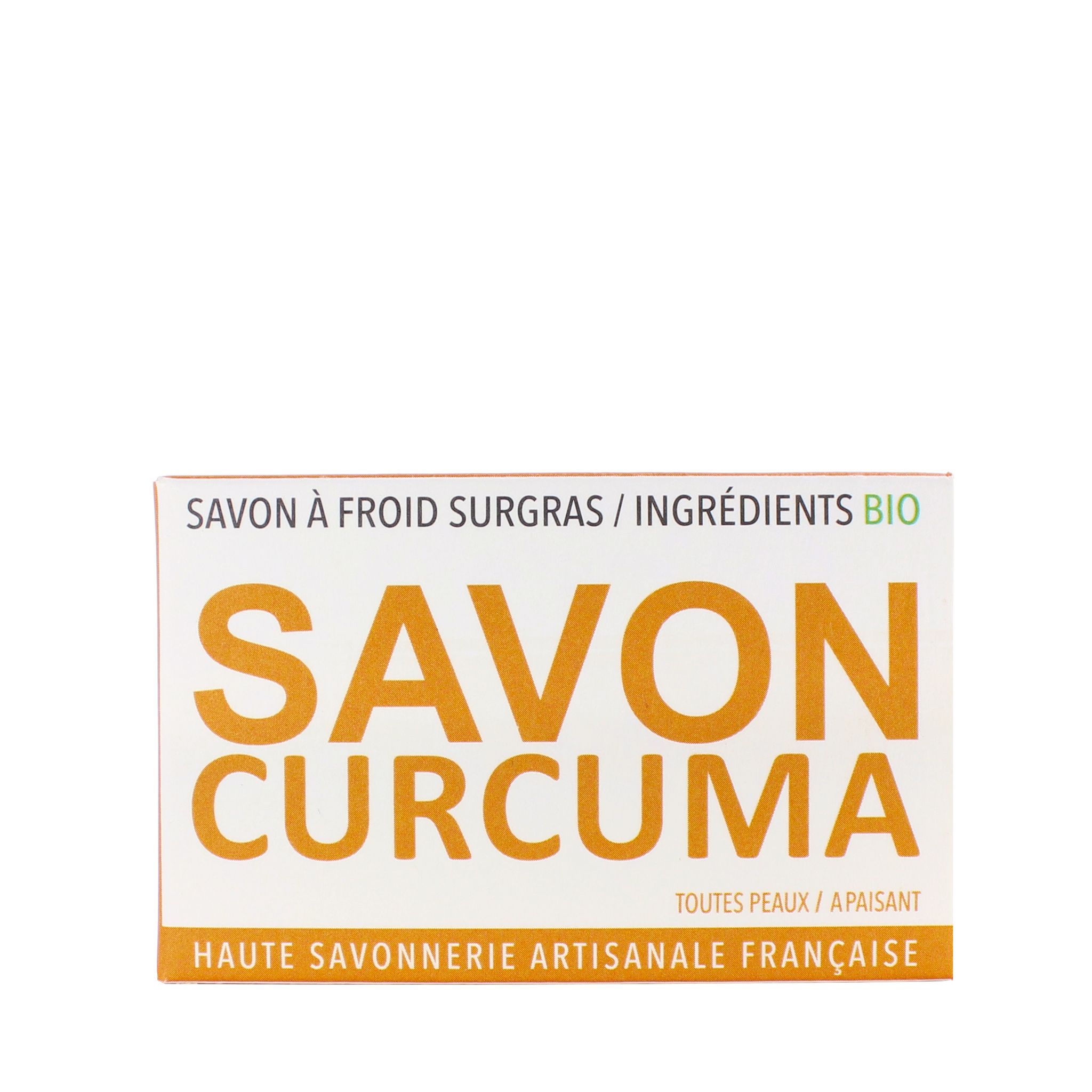 GAIIA Savon curcuma savon à froid surgras haute savonnerie artisanale française 100g
