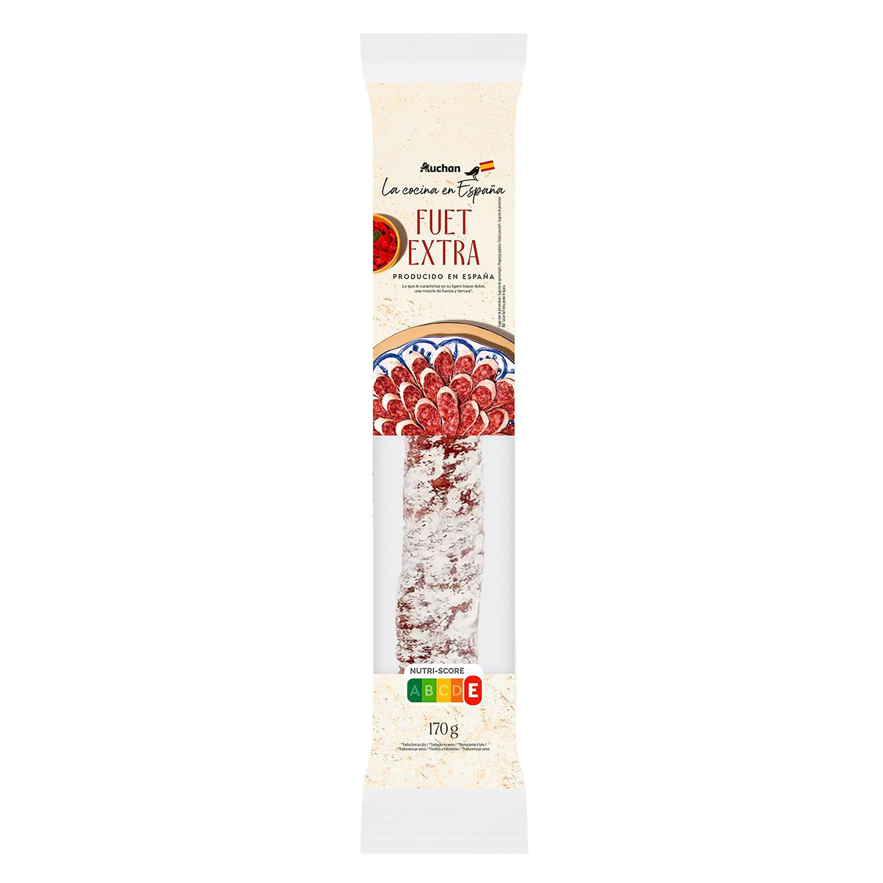 Voir la diapositive 2 : AUCHAN LA COCINA EN ESPANA Fuet extra 170g