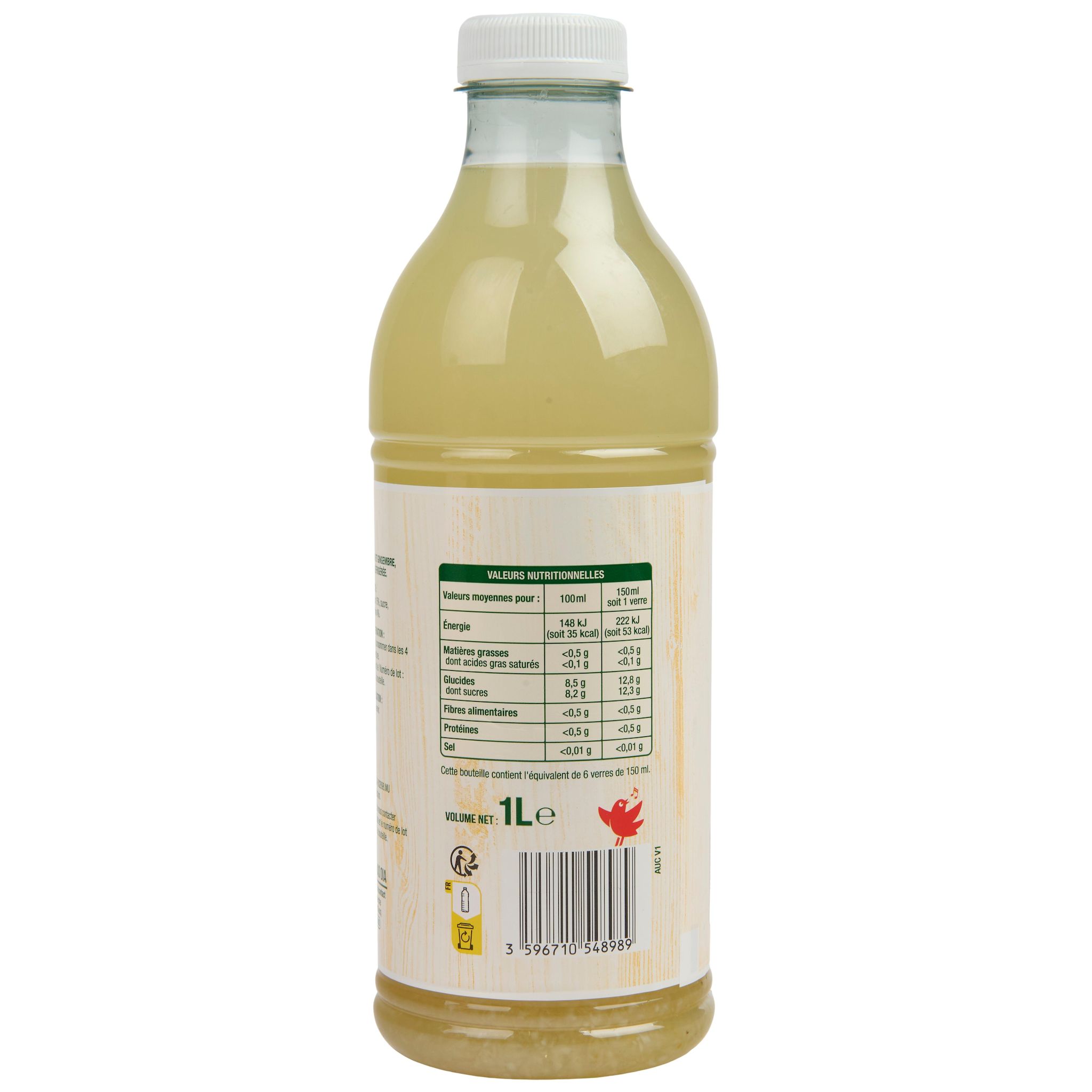 Voir la diapositive 2 : AUCHAN Citronnade au gingembre 1l