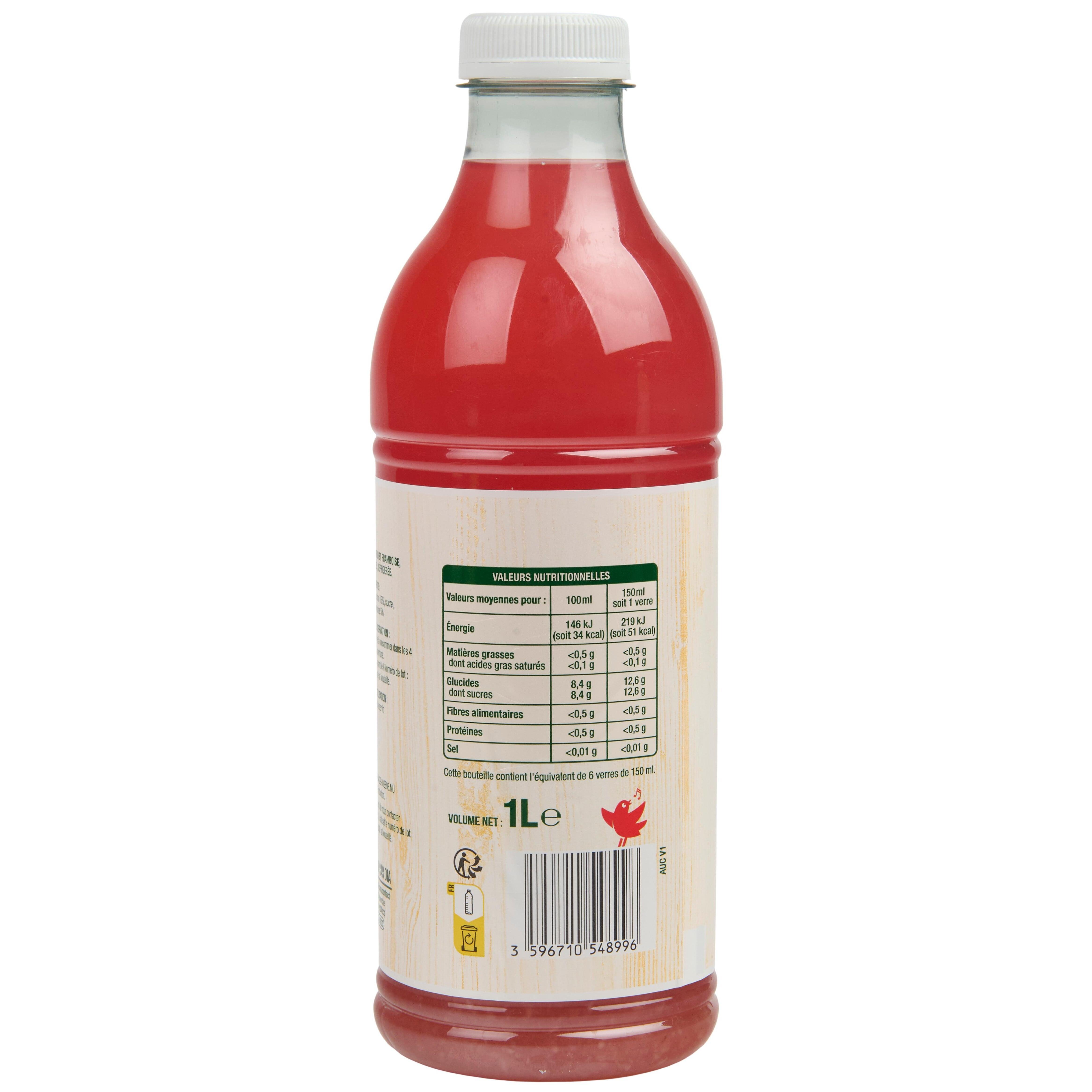 Voir la diapositive 4 : AUCHAN Citronnade à la framboise 1l