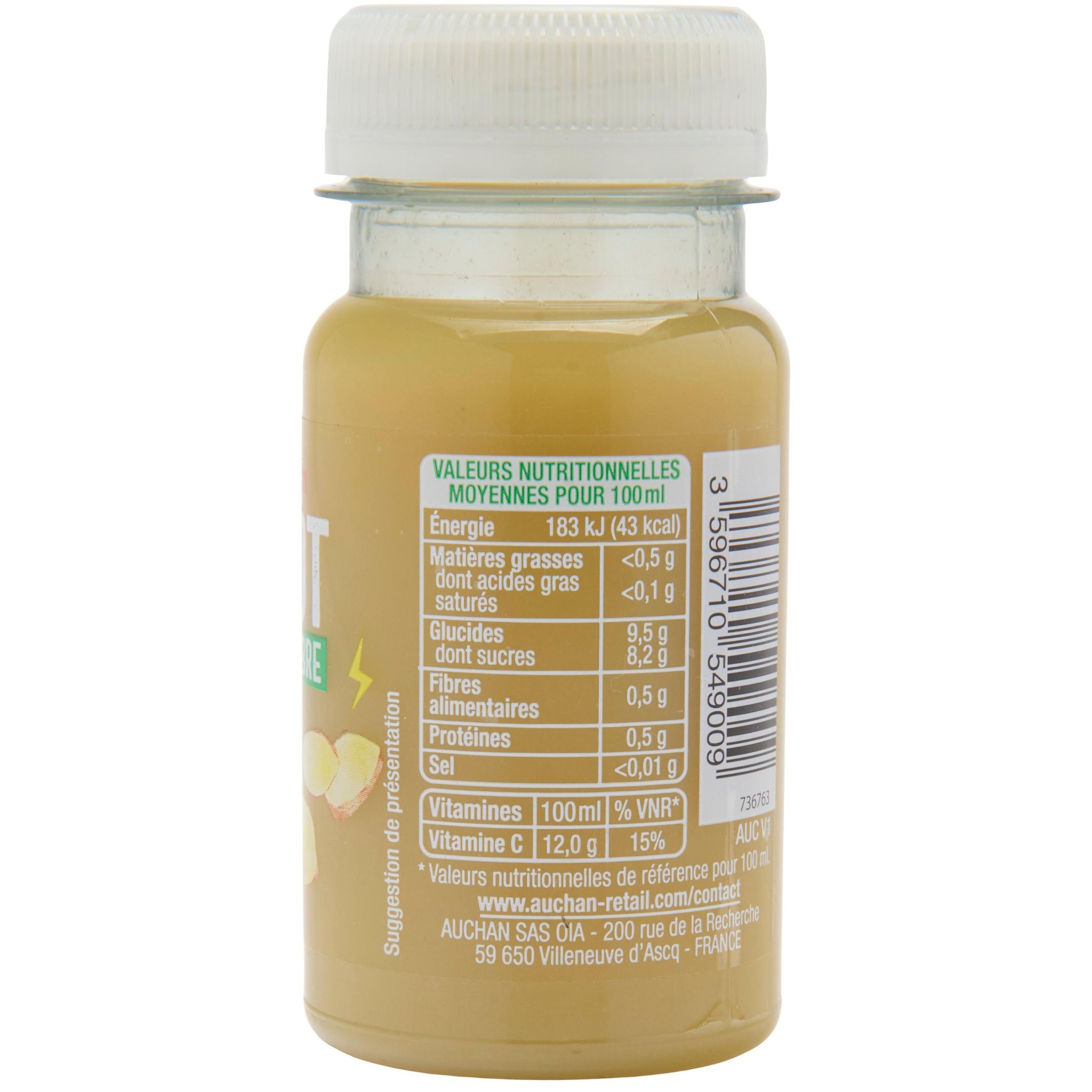 Voir la diapositive 2 : AUCHAN Shot gingembre 100ml