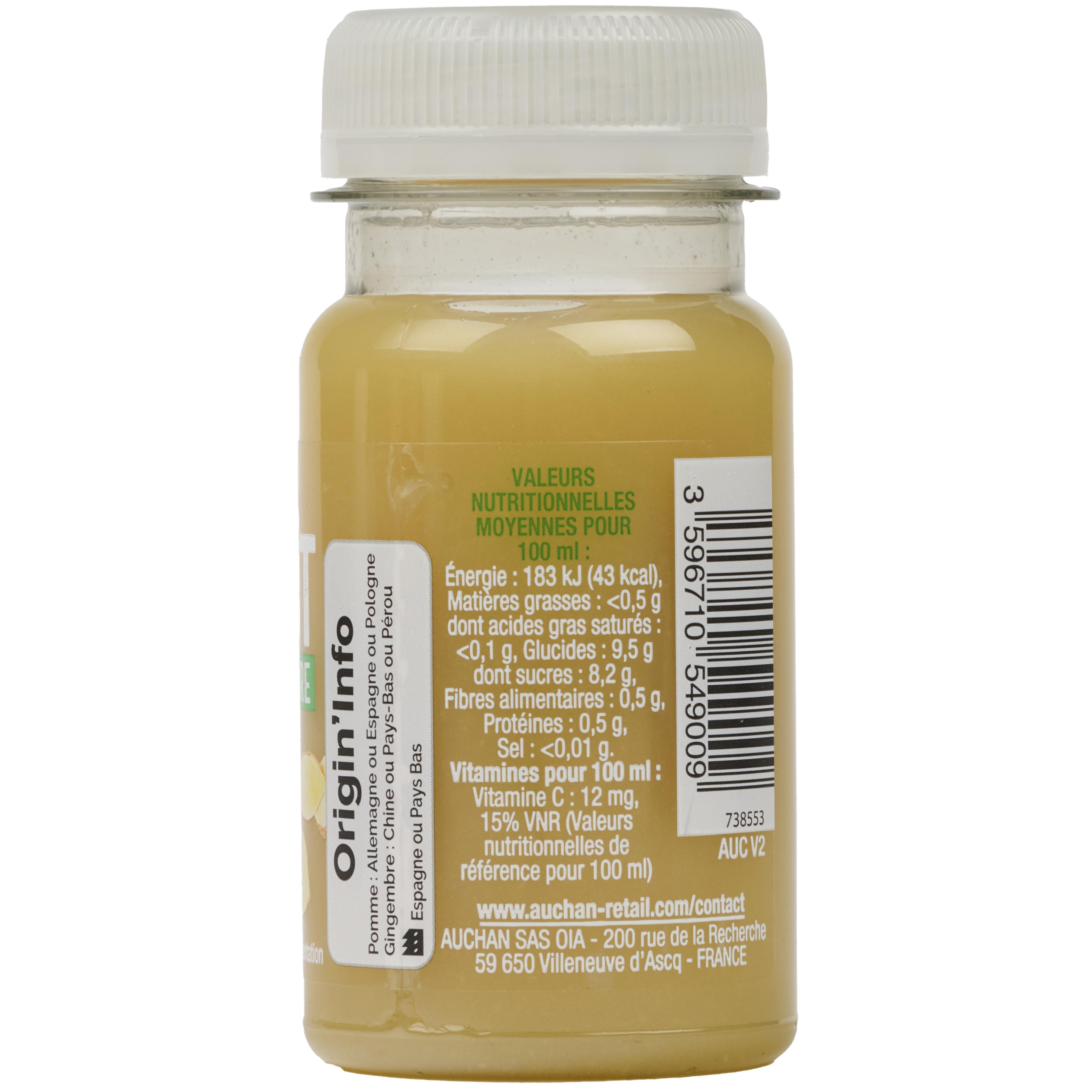 Voir la diapositive 3 : AUCHAN Shot gingembre 100ml