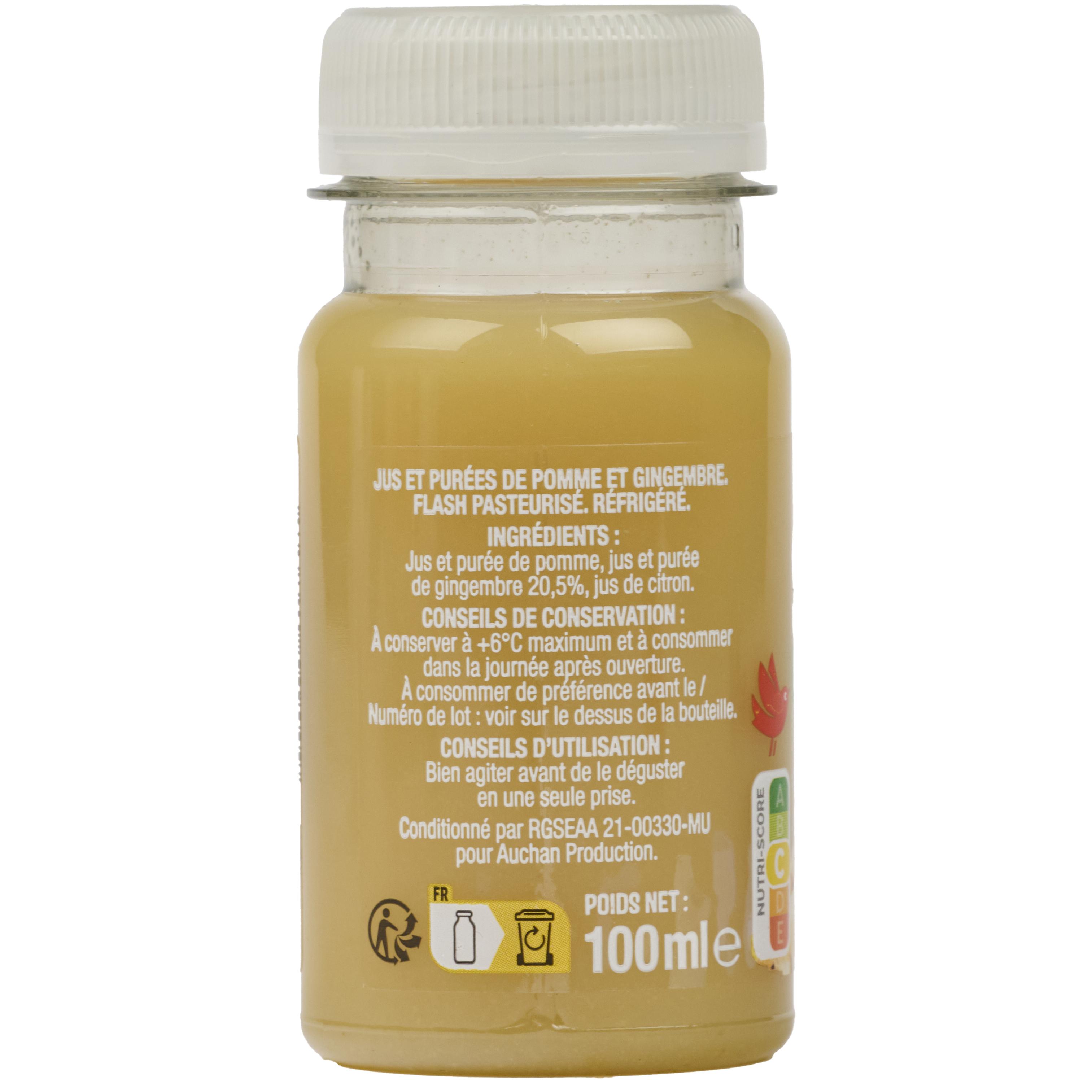 Voir la diapositive 4 : AUCHAN Shot gingembre 100ml