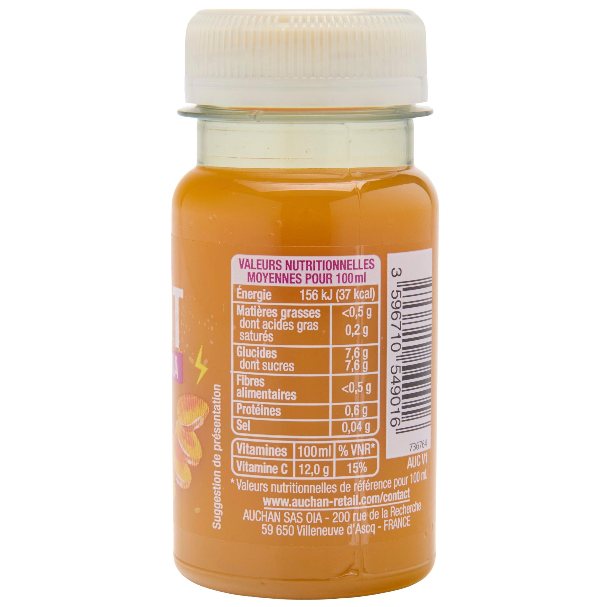 Voir la diapositive 4 : AUCHAN Shot curcuma 100ml