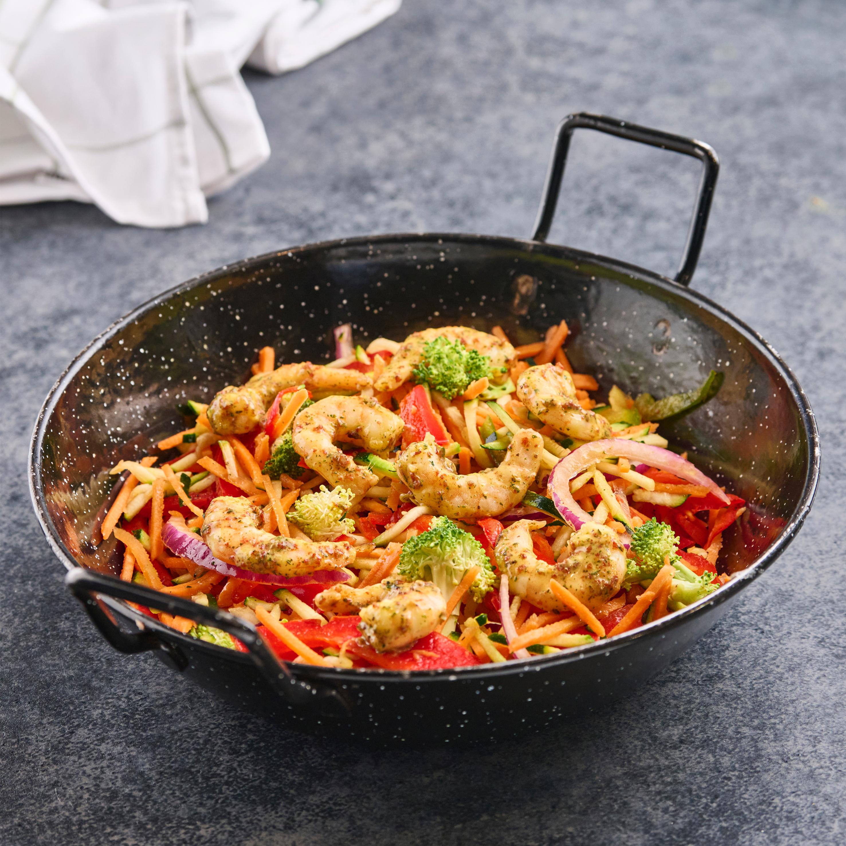 MON POISSONNIER Wok de crevettes marinade à la provençale 560 g à 700 g