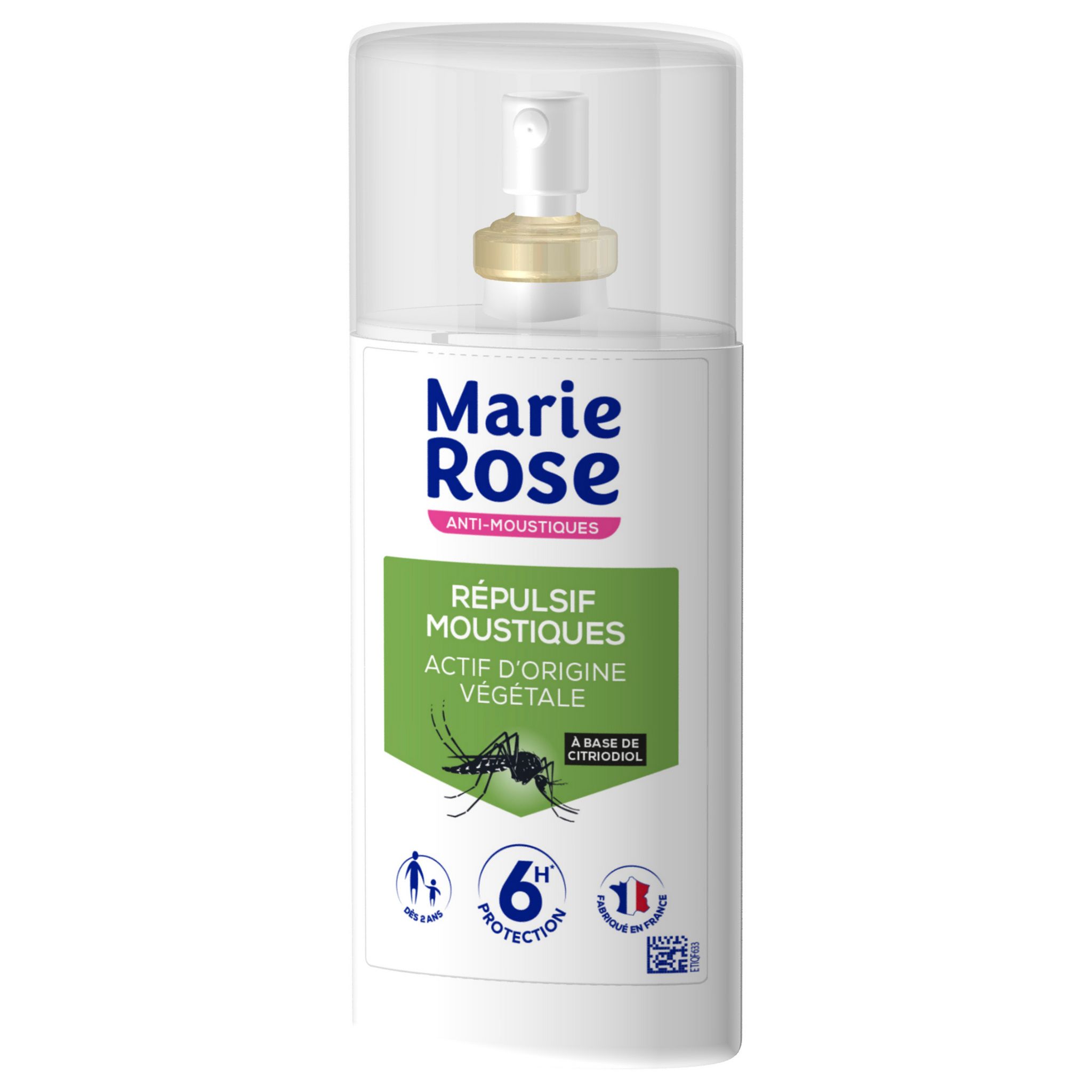 MARIE ROSE Spray répulsif anti-moustiques protection 6h 100ml