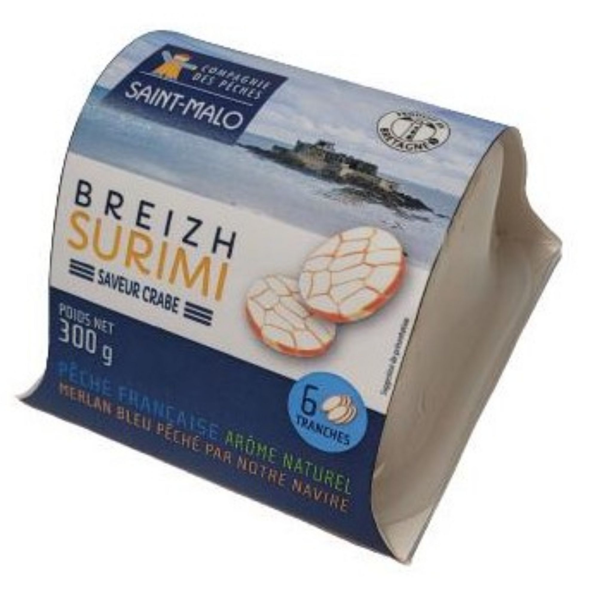 BREIZH Roulé de surimi saveur crabe 6 tranches 300g