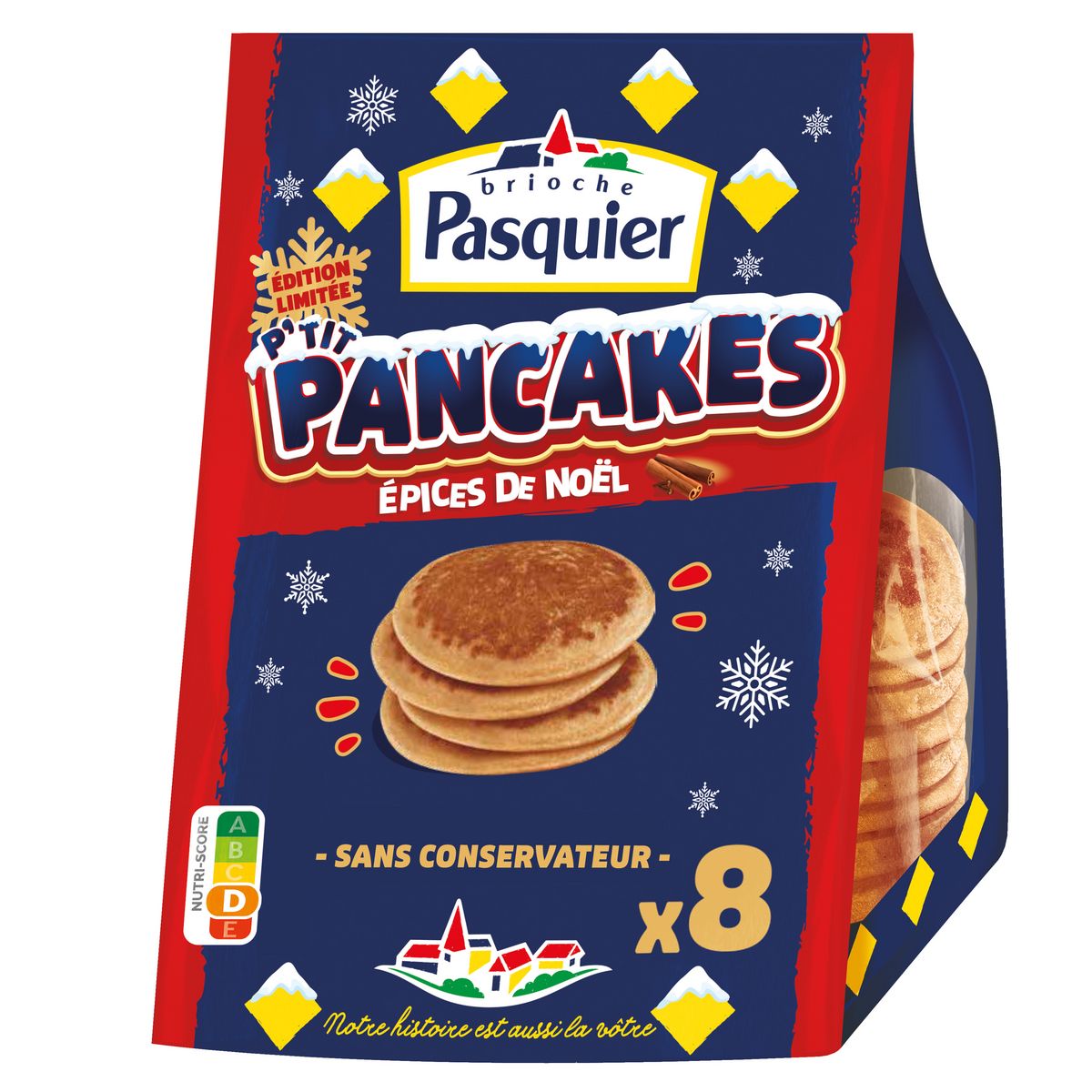 PASQUIER Pancakes aux épices de Noël sans conservateur 8 pancakes 200g