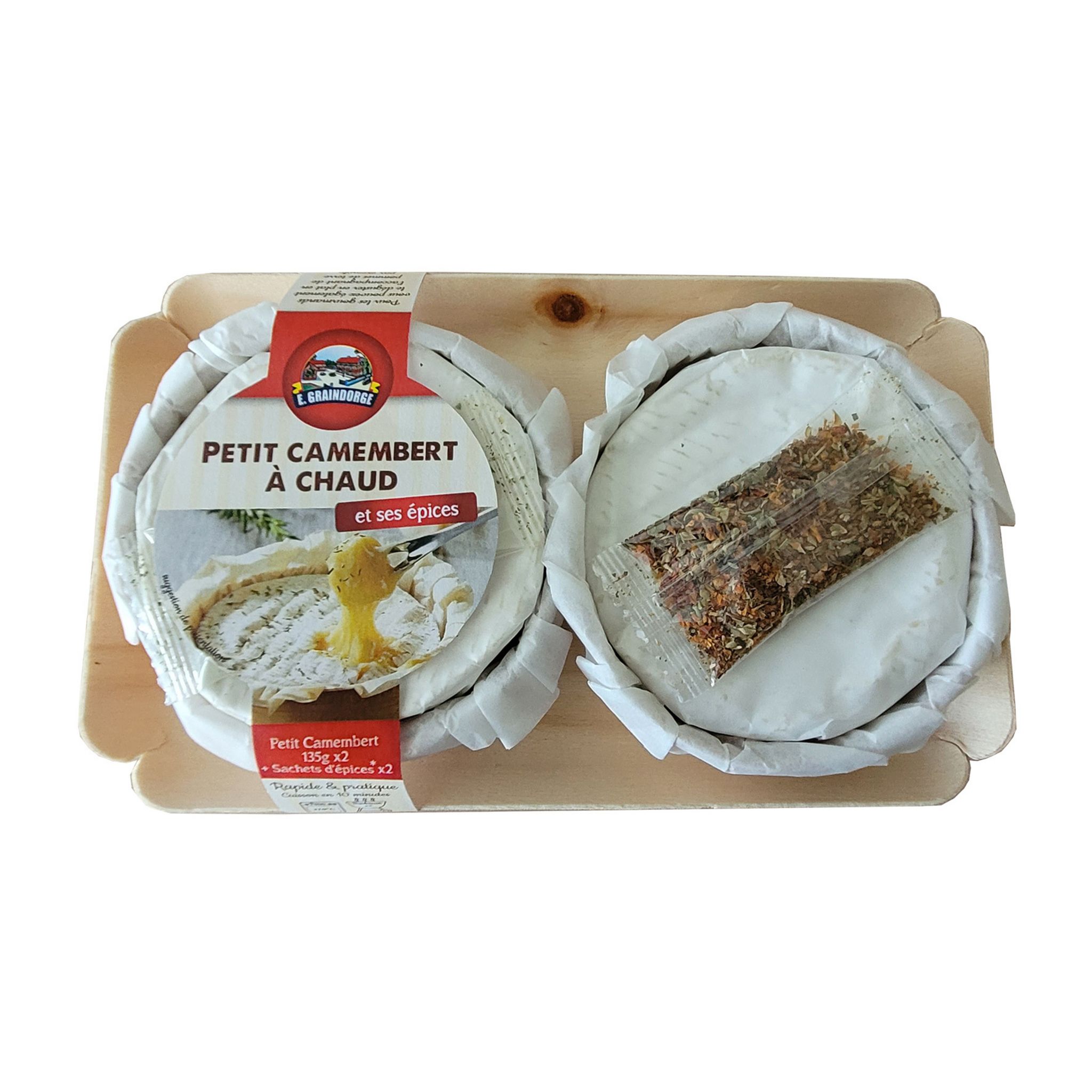 GRAIN D'ORGE Petit camembert épicé 270g