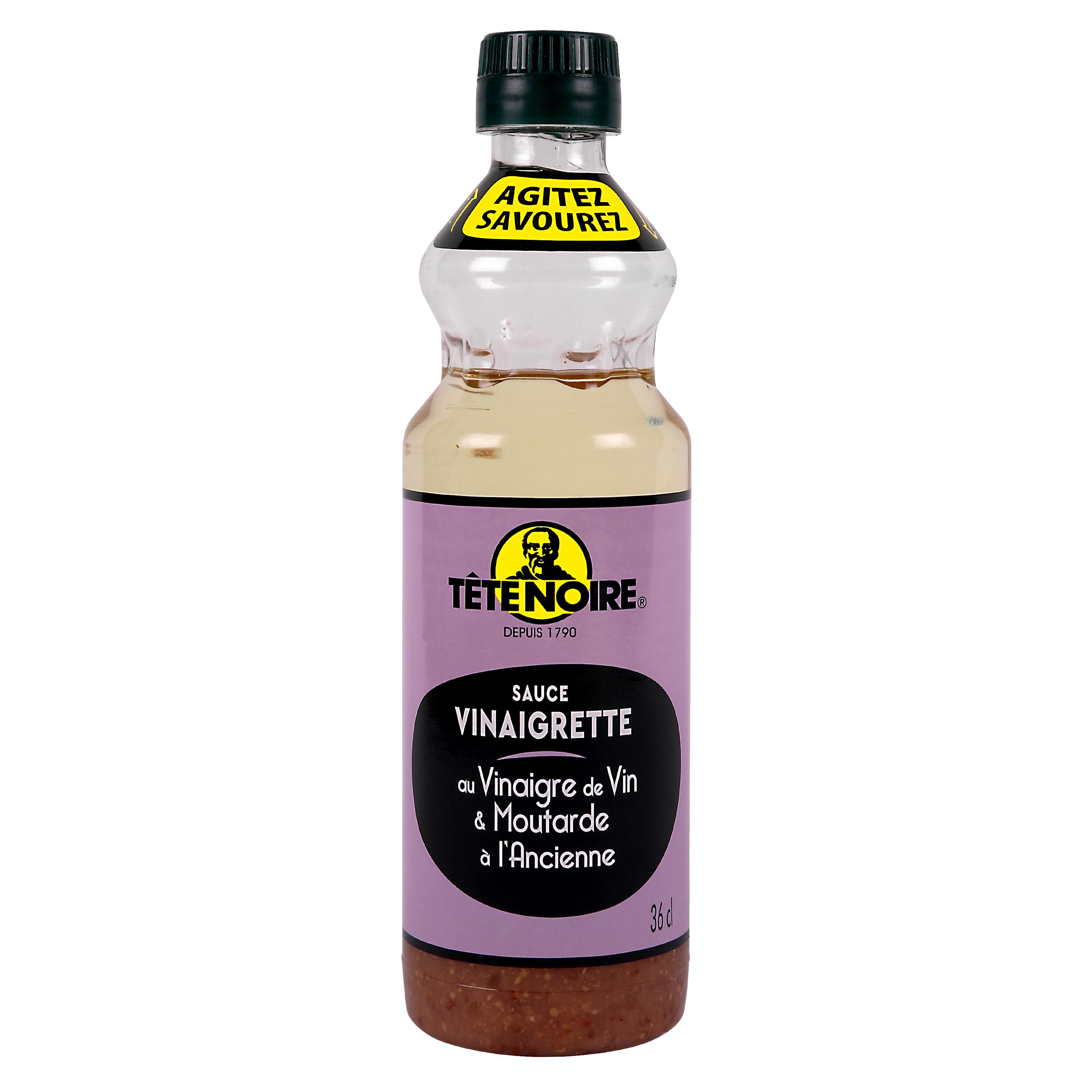 TETE NOIRE Vinaigrette au vinaigre de vin et à la moutarde à l'ancienne 36cl