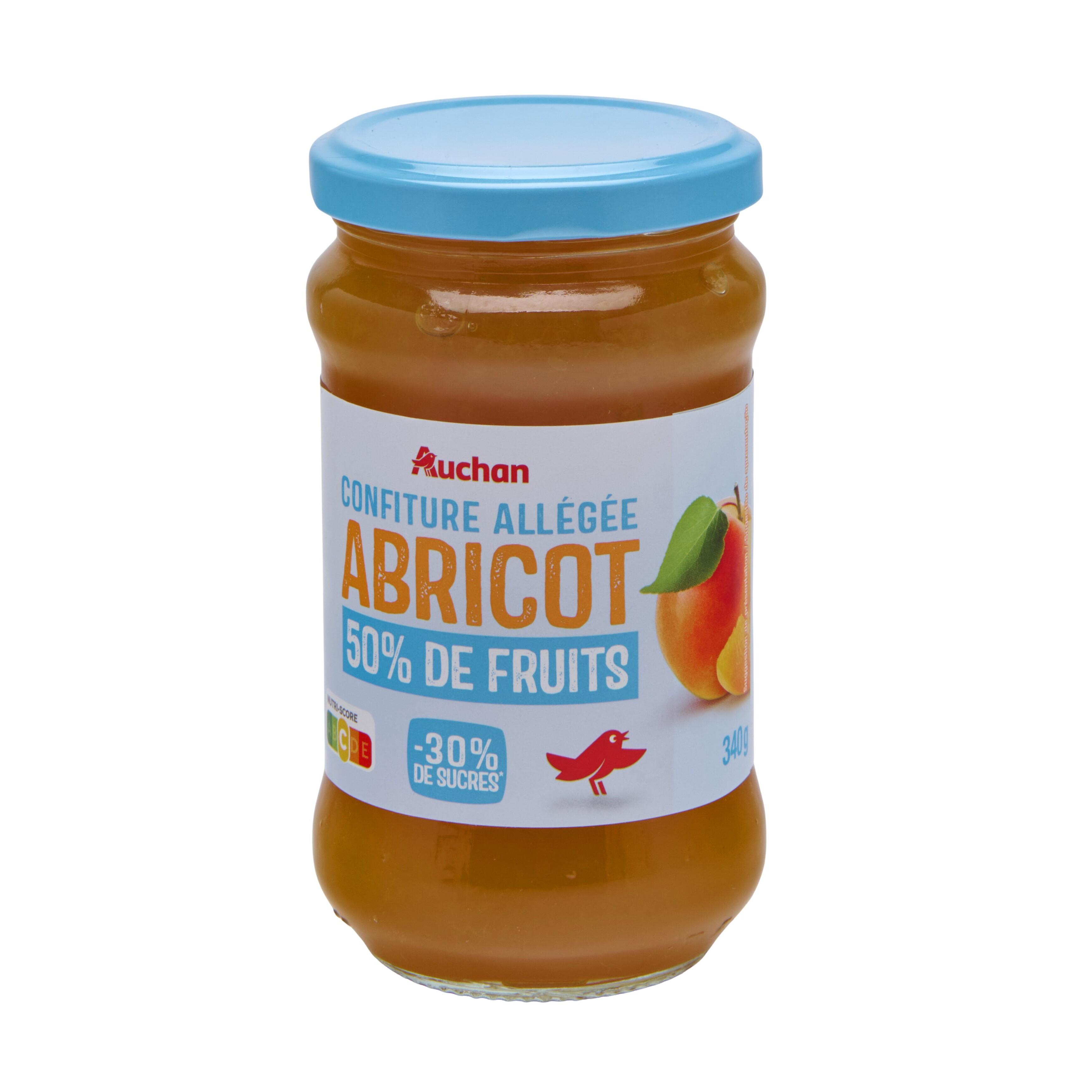 Voir la diapositive 2 : AUCHAN Confiture allégée abricots 340g