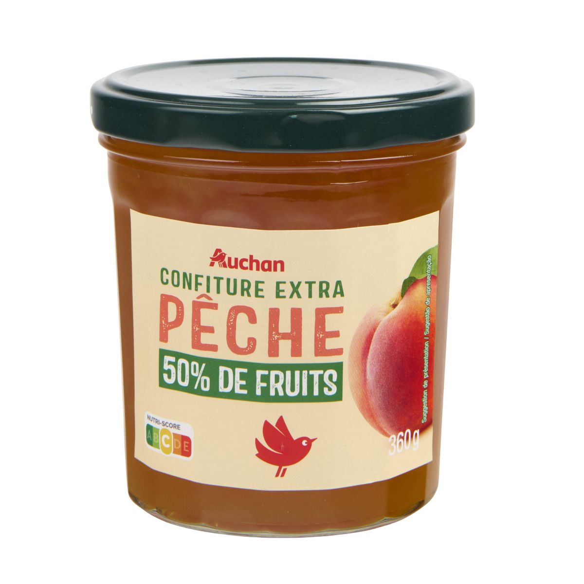 AUCHAN Confiture extra de pêche 360g