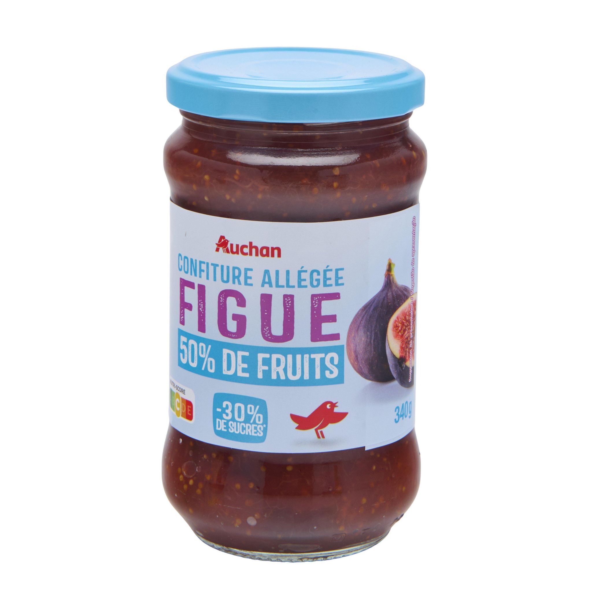 Voir la diapositive 3 : AUCHAN Confiture allégée de figue 340g