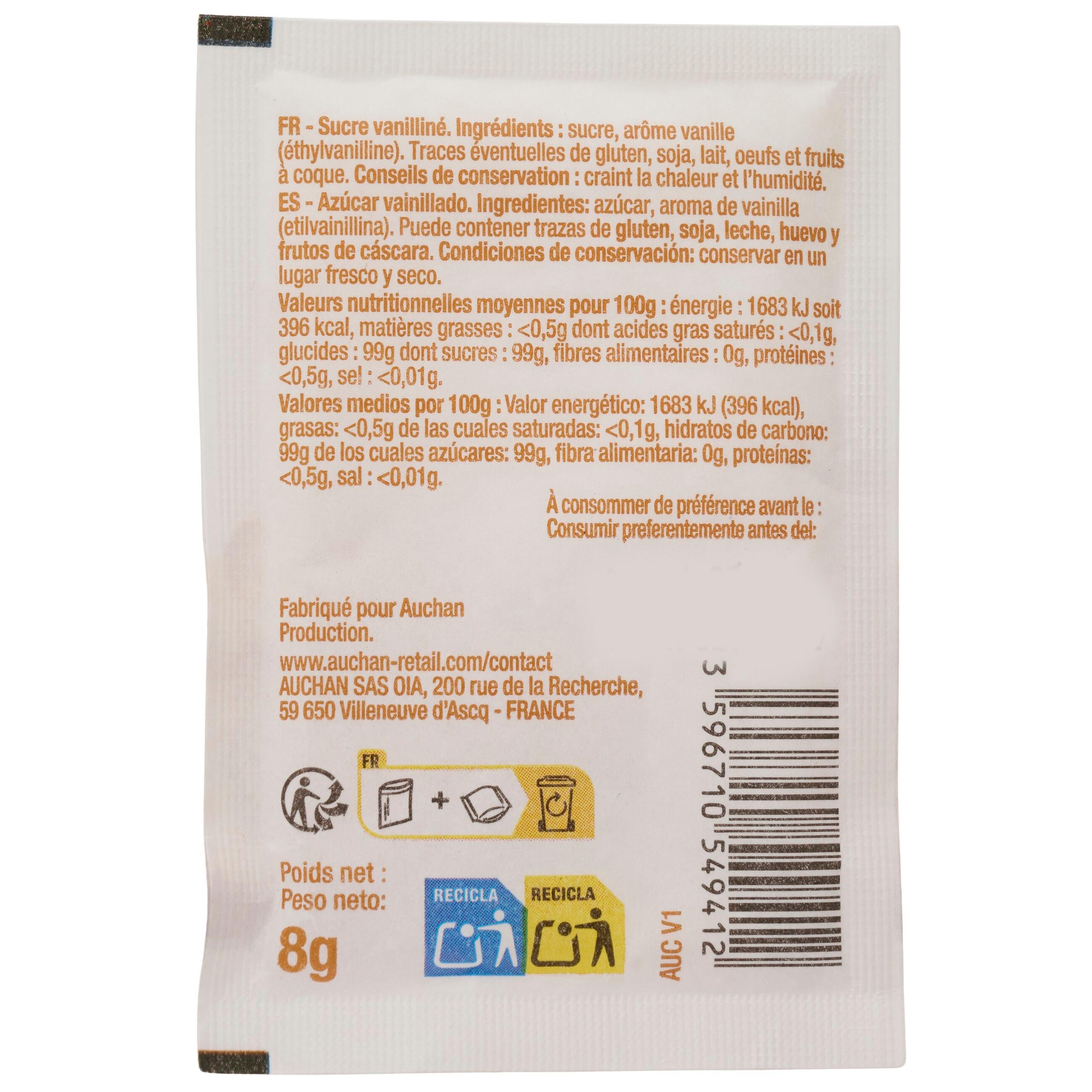 Voir la diapositive 2 : POUCE Sucre vanilliné 10x8g