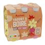 Voir la diapositive 2 : AUCHAN Yaourt à boire panaché 6x180g