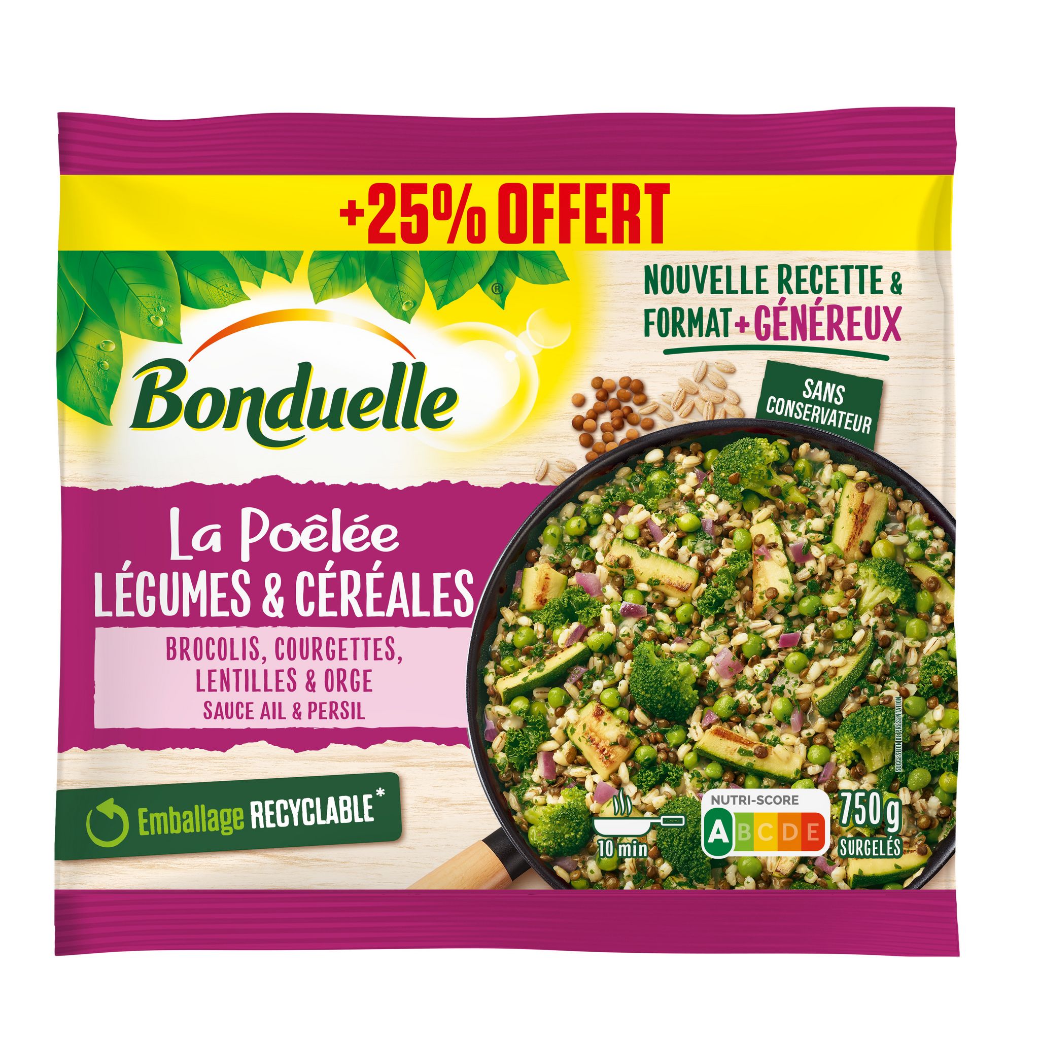 BONDUELLE Bonduelle Poêlée légumes céréales + 25% OFF 750G 750g 750GR