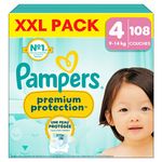 PAMPERS Premium Protection couches taille 4 (9-14kg) 108 pièces