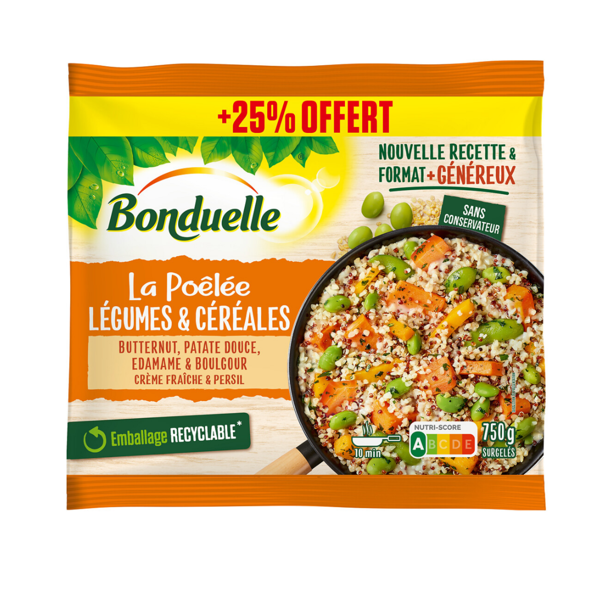 BONDUELLE Bonduelle Poelee legumes +25% offert 750gr