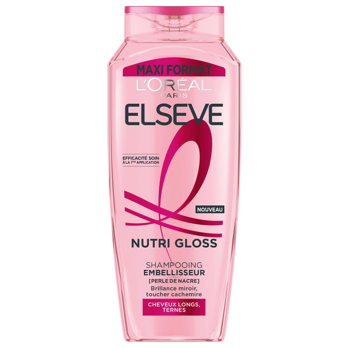 ELSEVE Nutri Gloss Shampooing embellisseur perle de nacre cheveux longs , ternes 500ml