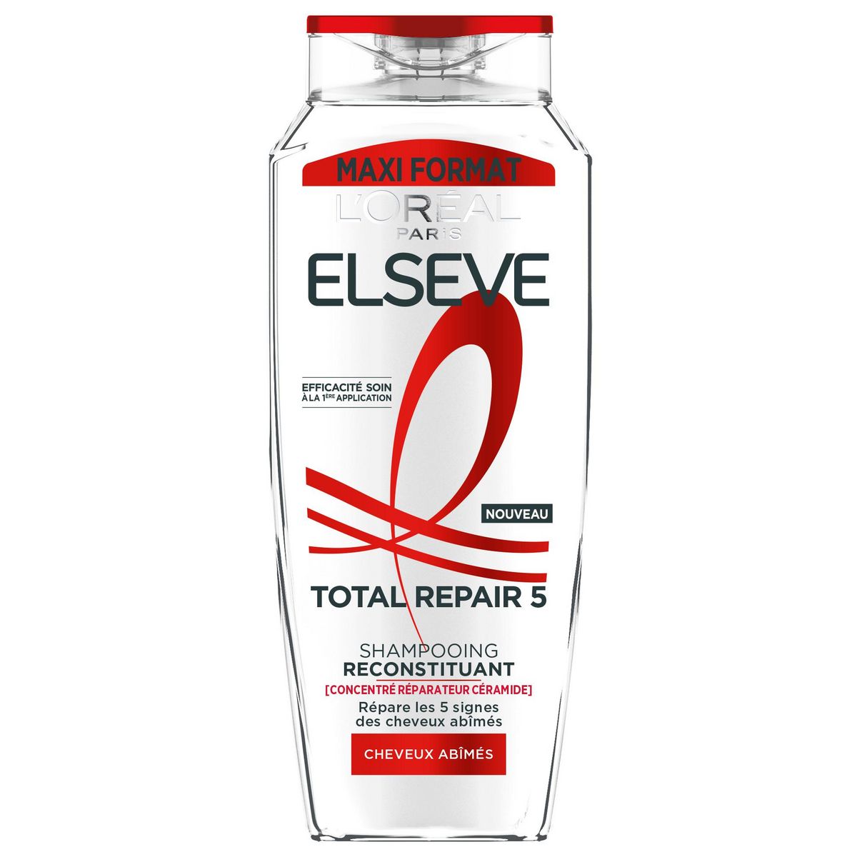 ELSEVE Total Repair 5 Shampooing reconstituant pour cheveux abîmés 500ml