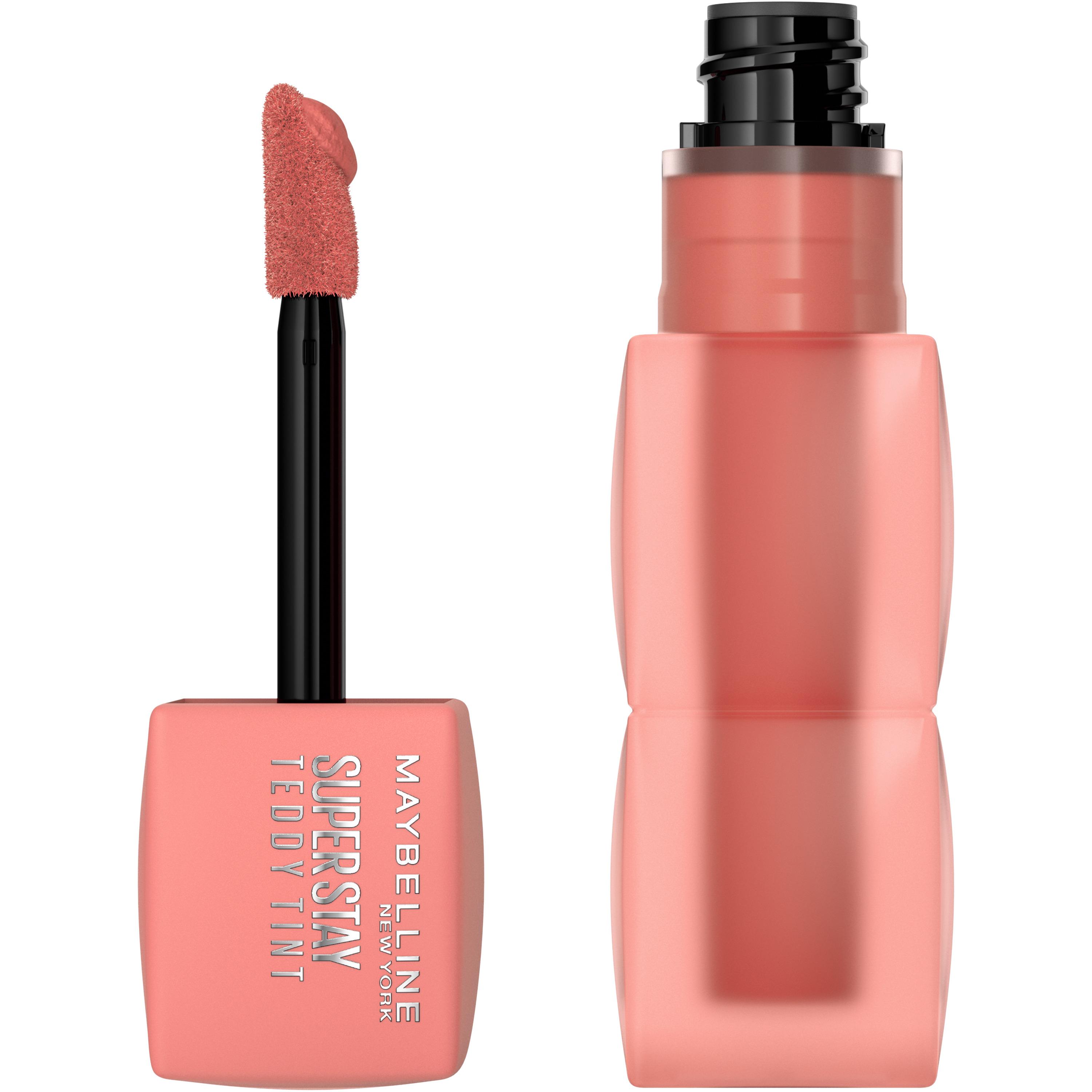 Voir la diapositive 4 : MAYBELLINE Superstay Teddy Tint Rouge à lèvres liquide fini mat fondu 10 current mood 1 pièce