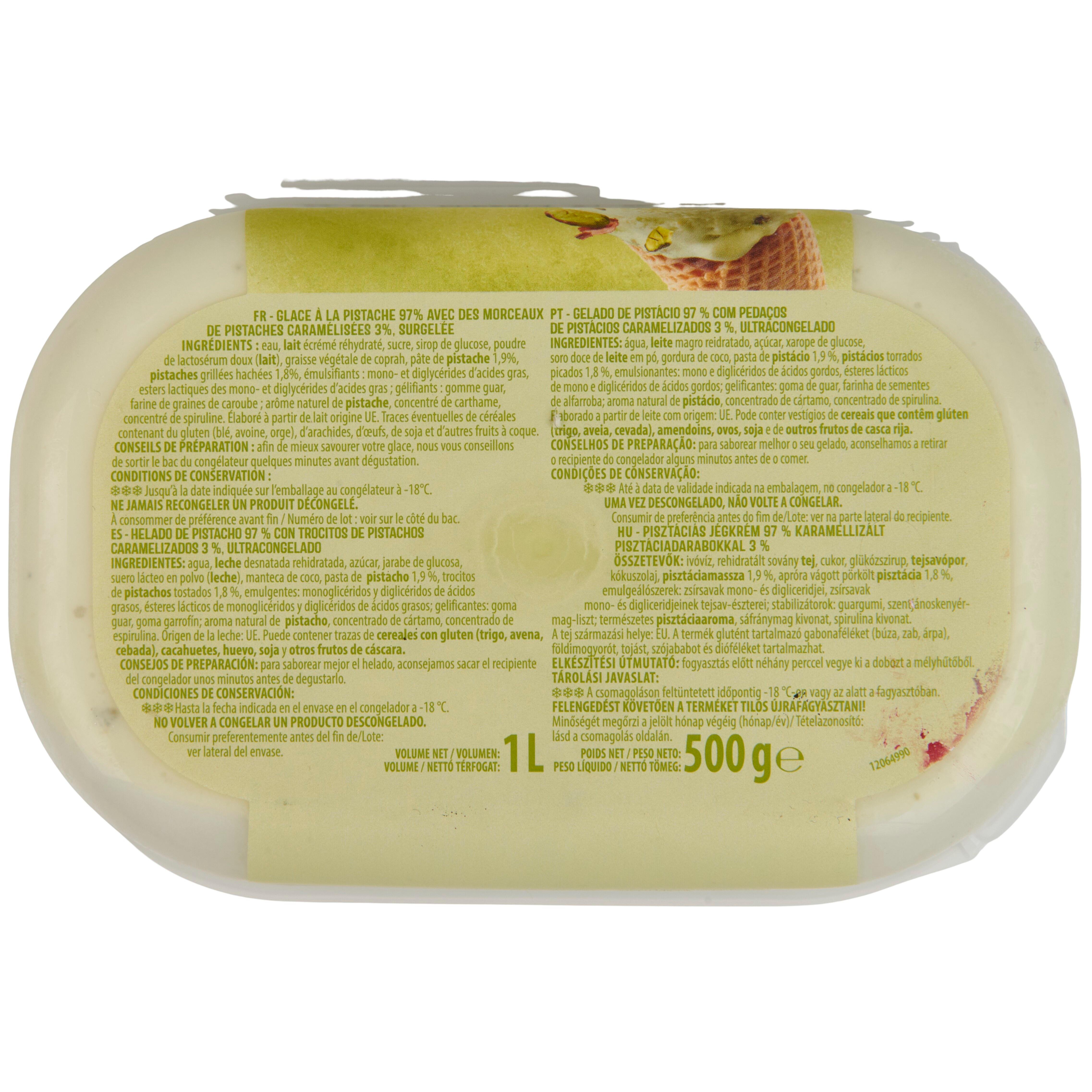 Voir la diapositive 2 : AUCHAN Glace pistache 500g