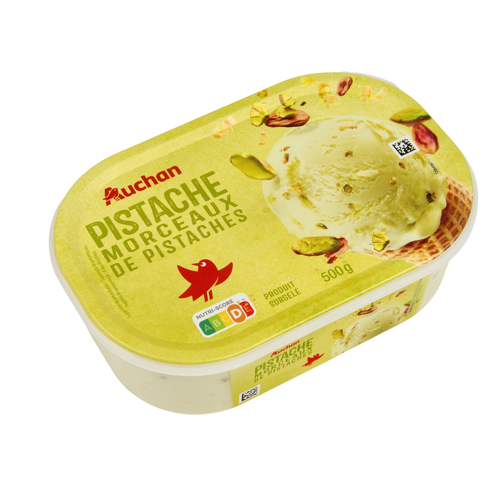 Voir la diapositive 2 : AUCHAN Glace pistache 500g