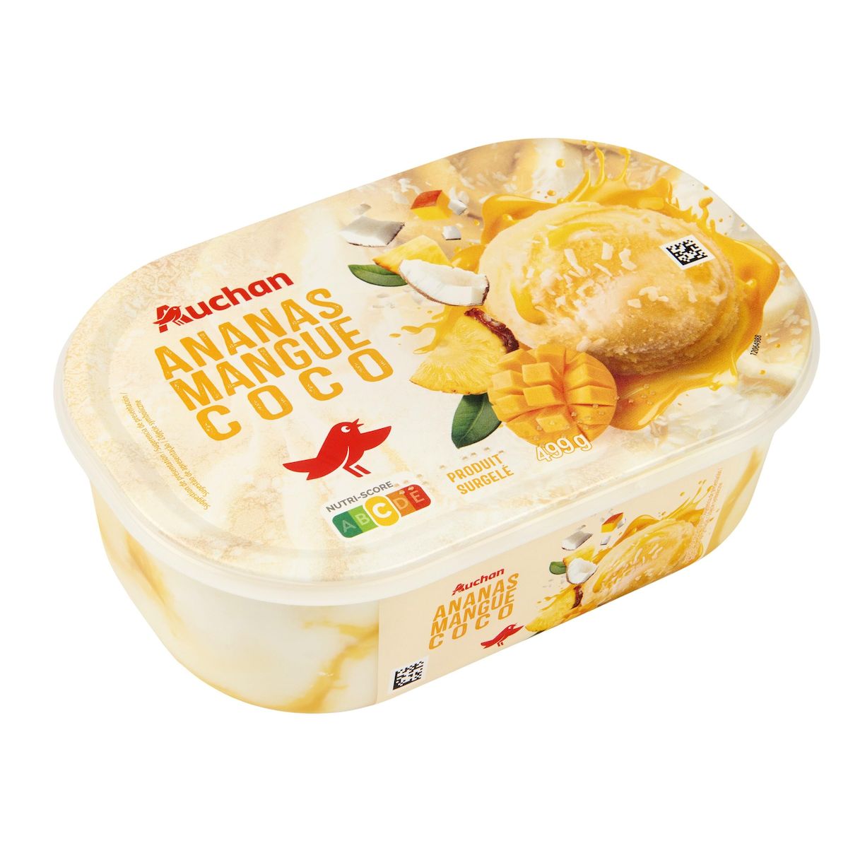 AUCHAN Glace ananas mangue 499g
