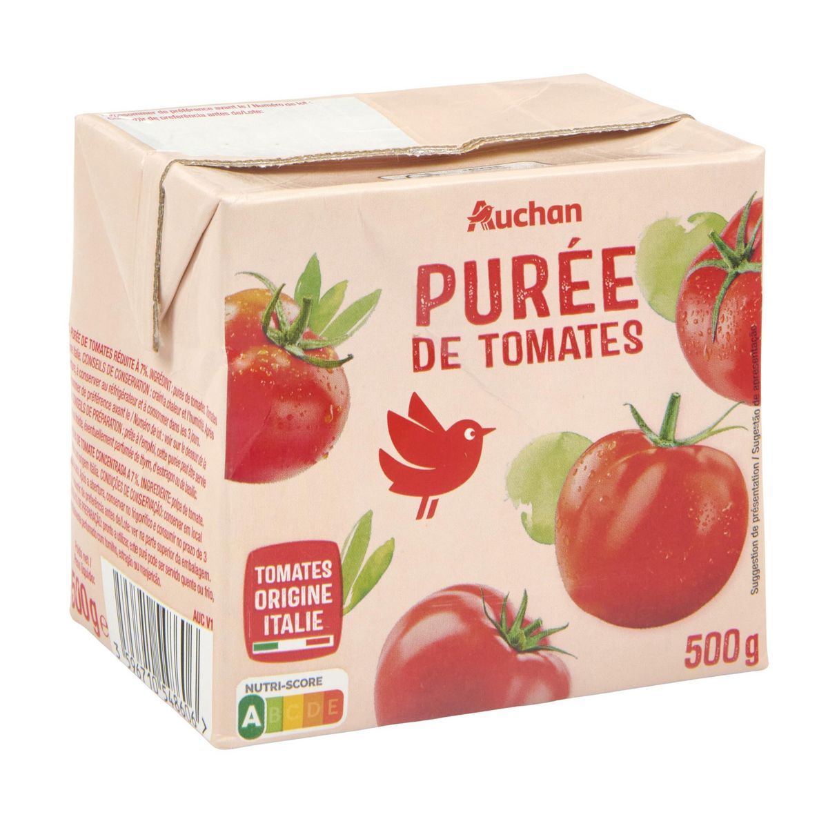 AUCHAN Purée de tomate 500g
