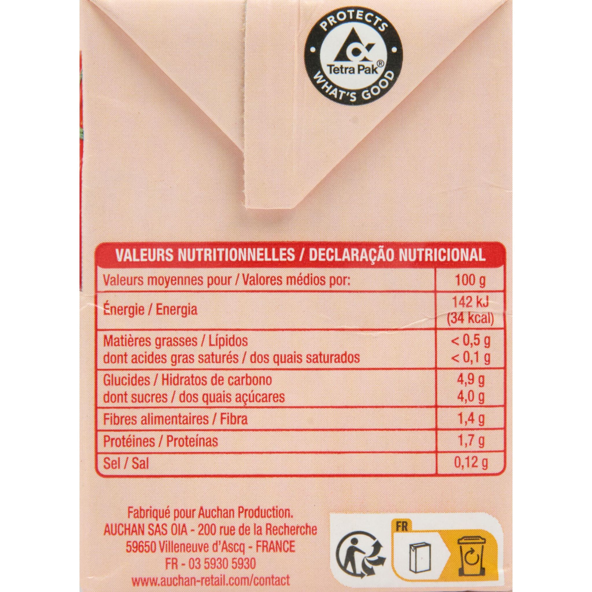 Voir la diapositive 3 : AUCHAN Purée de tomate 500g